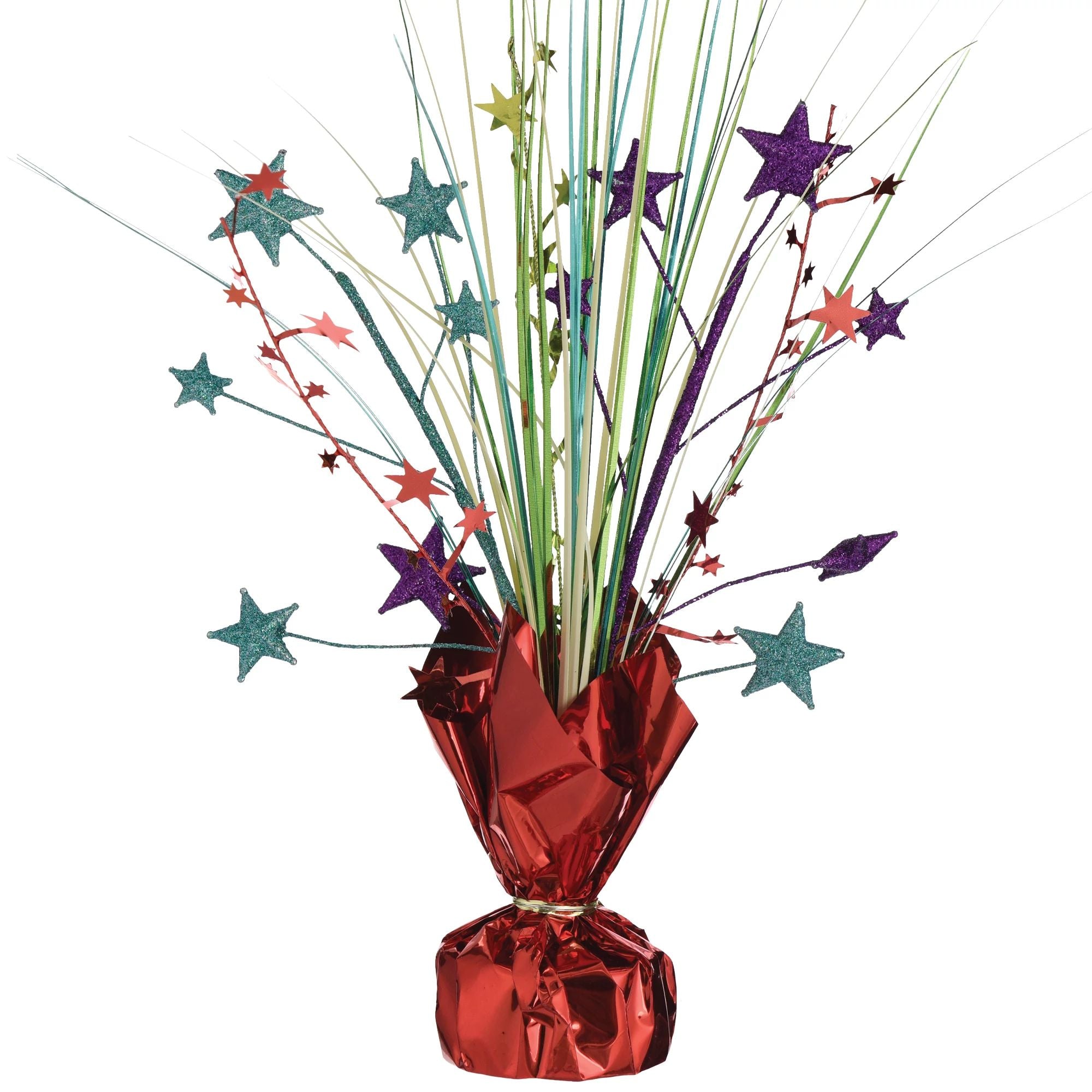 Spray Centerpiece with Stars, Rainbow, 12 Inches, 1 Count