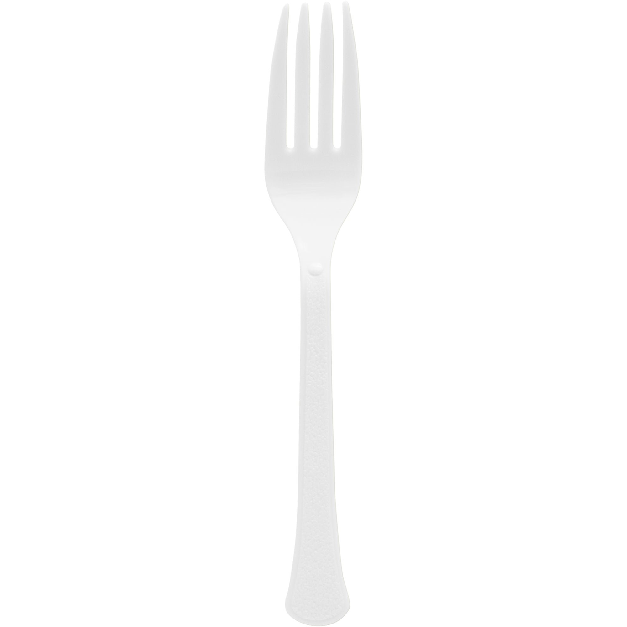 Frosty White Plastic Forks, 20 Count