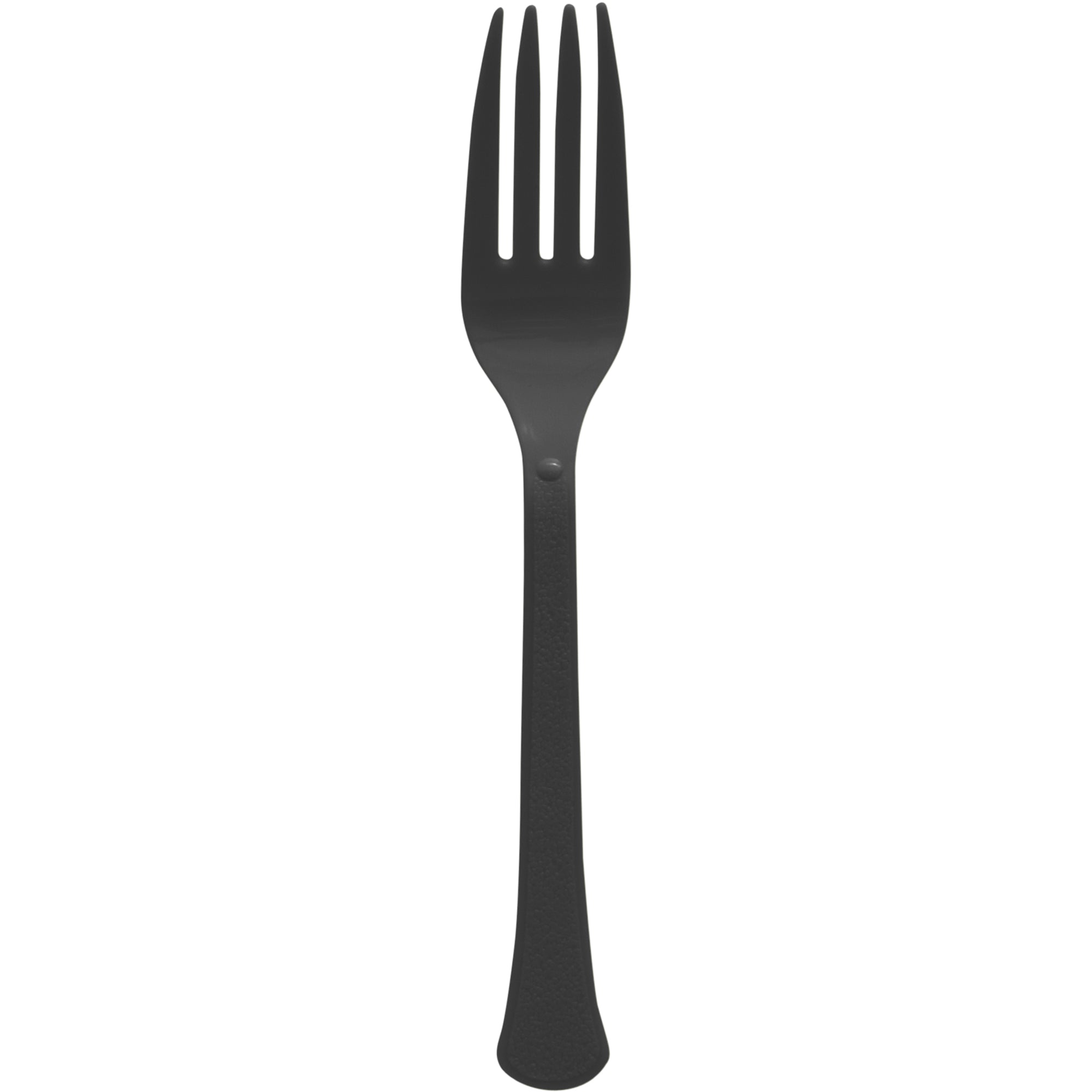 Jet Black Plastic Forks, 20 Count