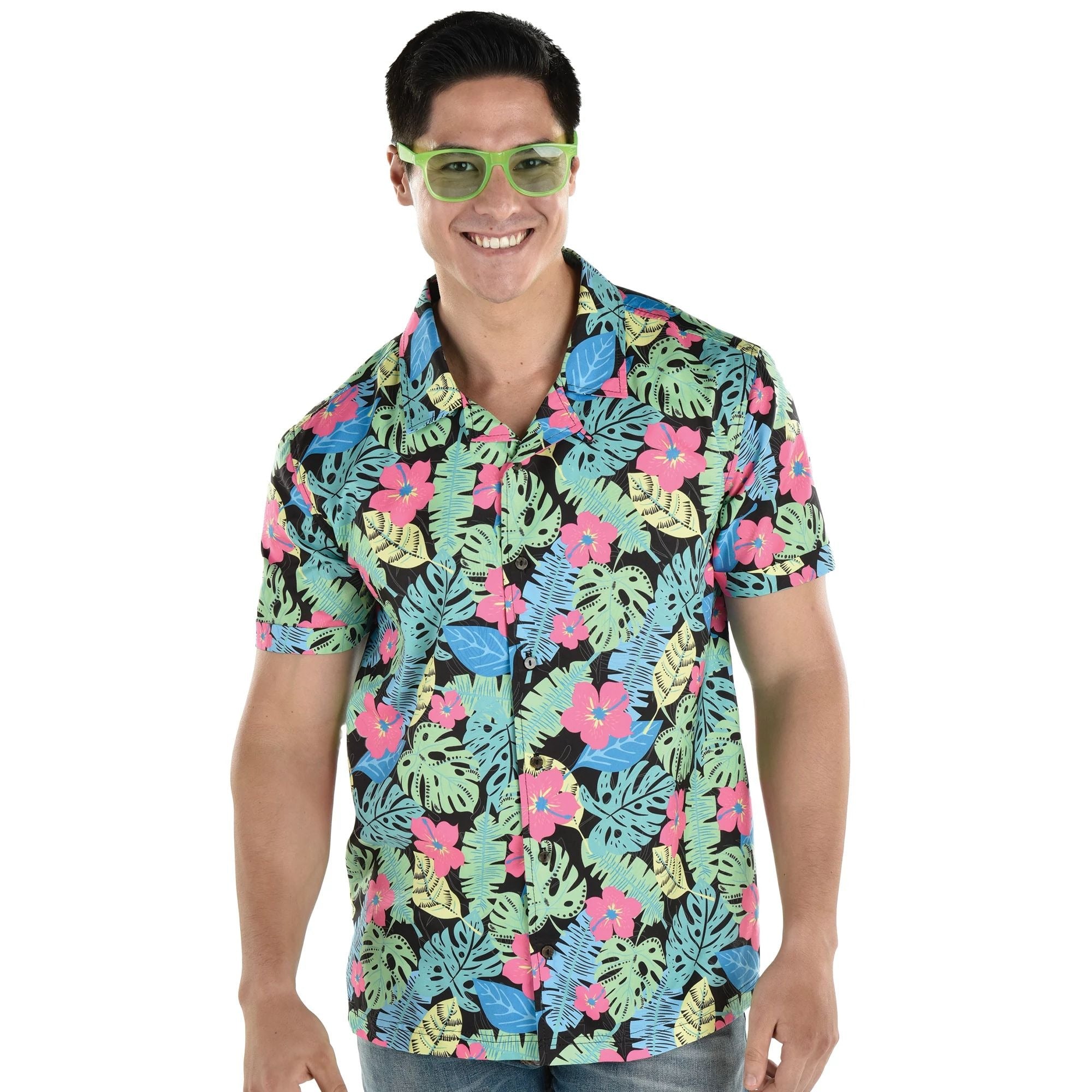 Hawaiian Glow in the Dark Shirt for Adults, 1 Count