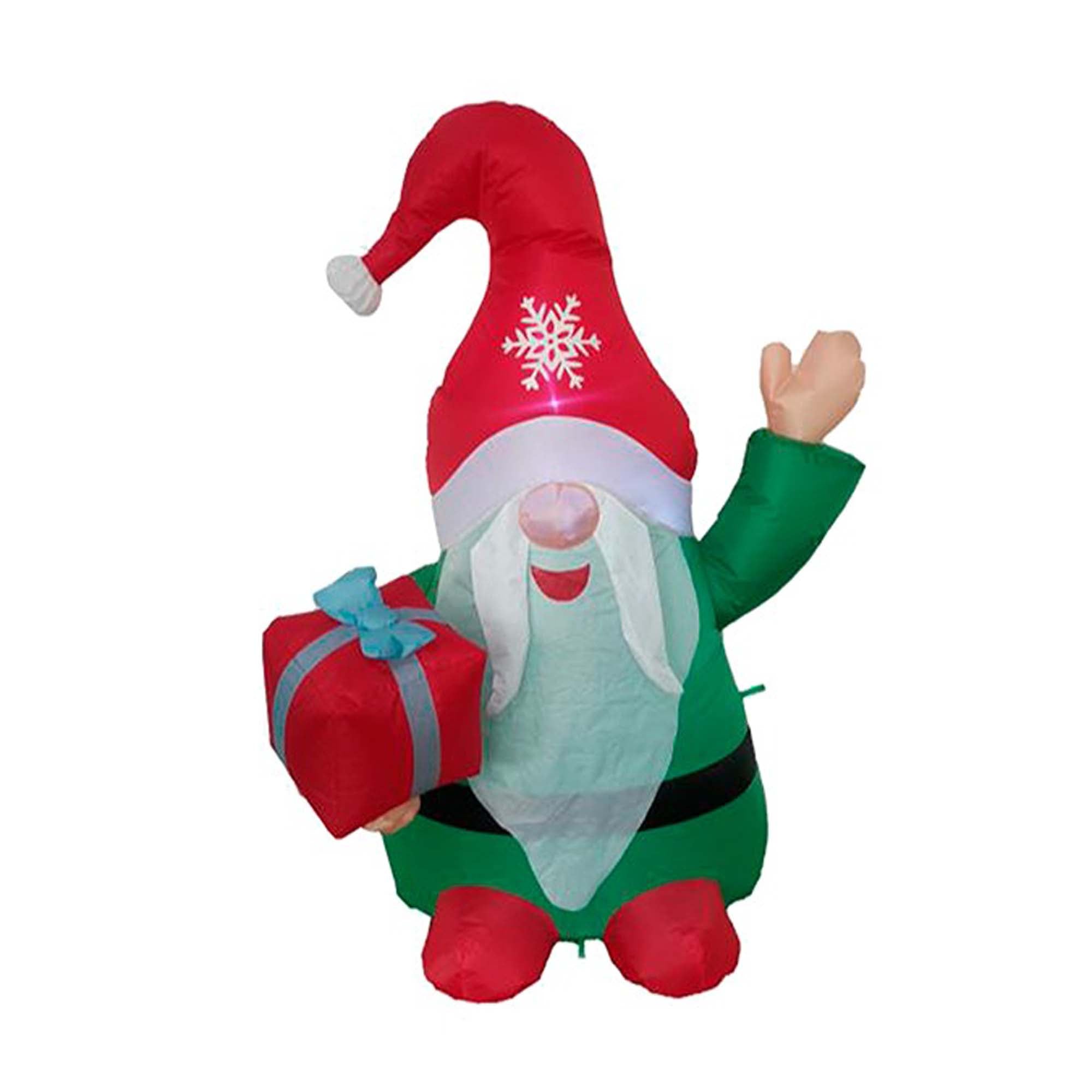 Light-Up Waving Inflatable Gnome, 48 Inches, 1 Count