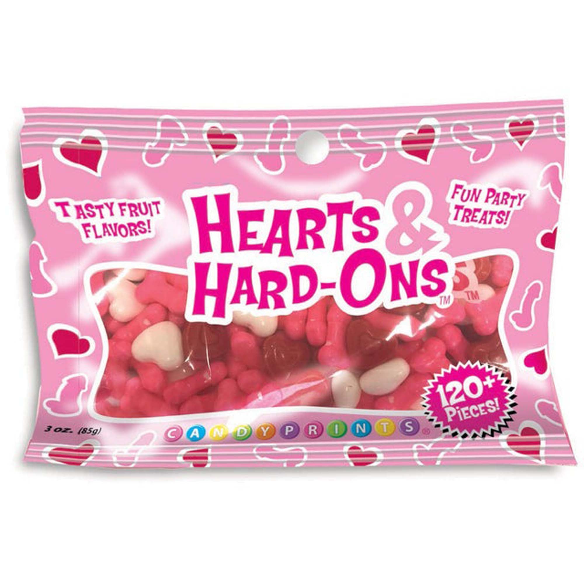 Bachelorette Party Hearts and Hard-Ons Candy, 3 Oz, 1 Count
