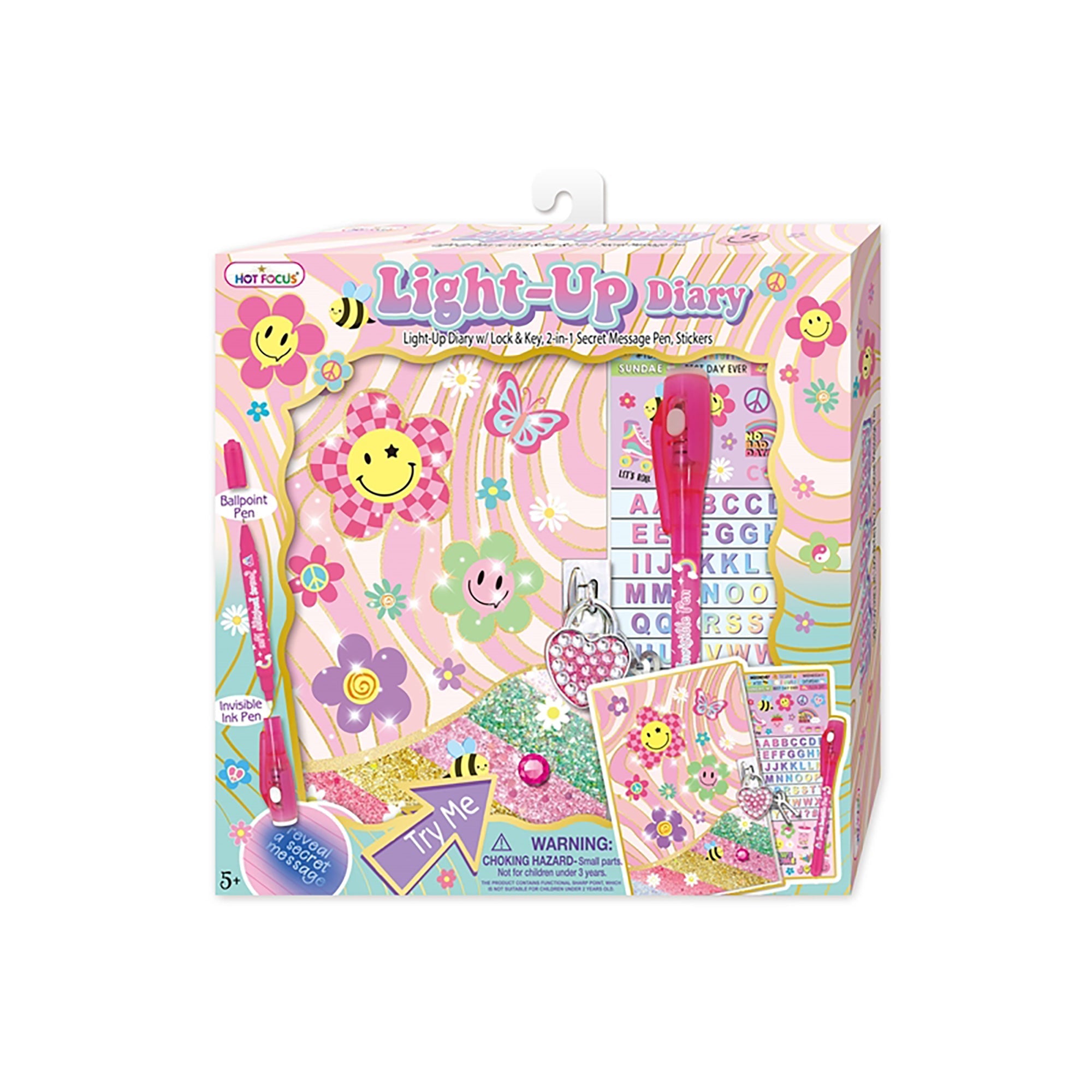 Groovy Flower Light-Up Diary Kit, 1 Count