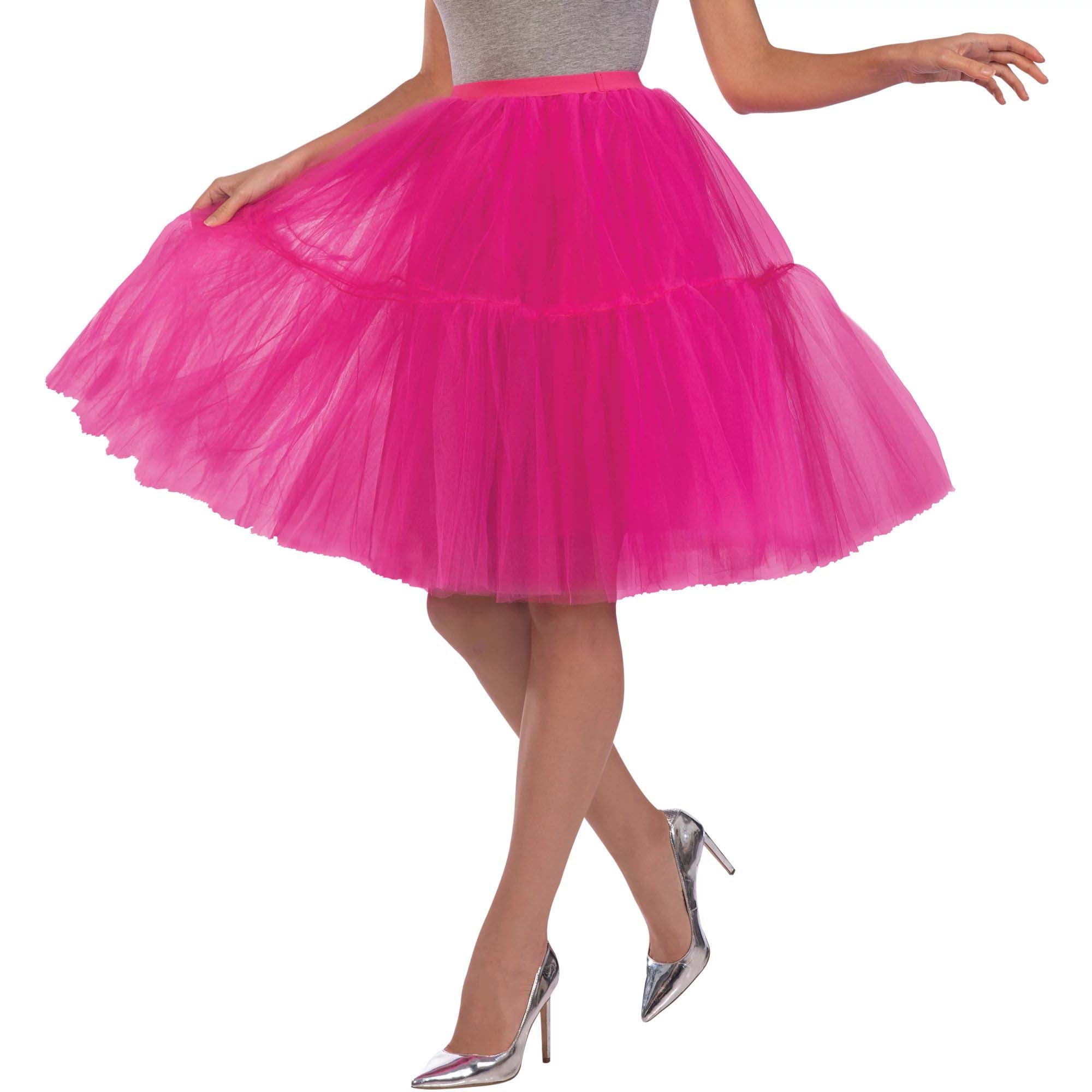 Long Pink Tutu for Adults