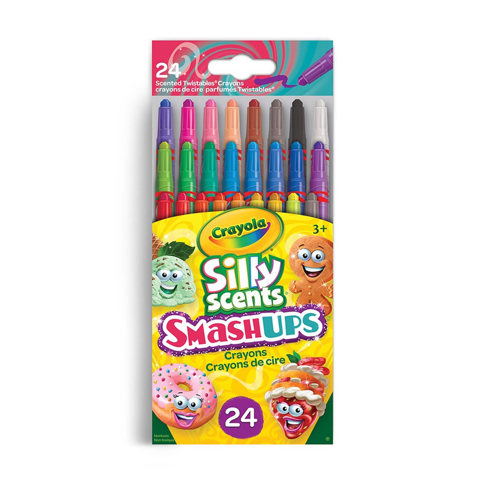 Crayola Silly Scents Smash Ups Twistables Crayons, 24 Count
