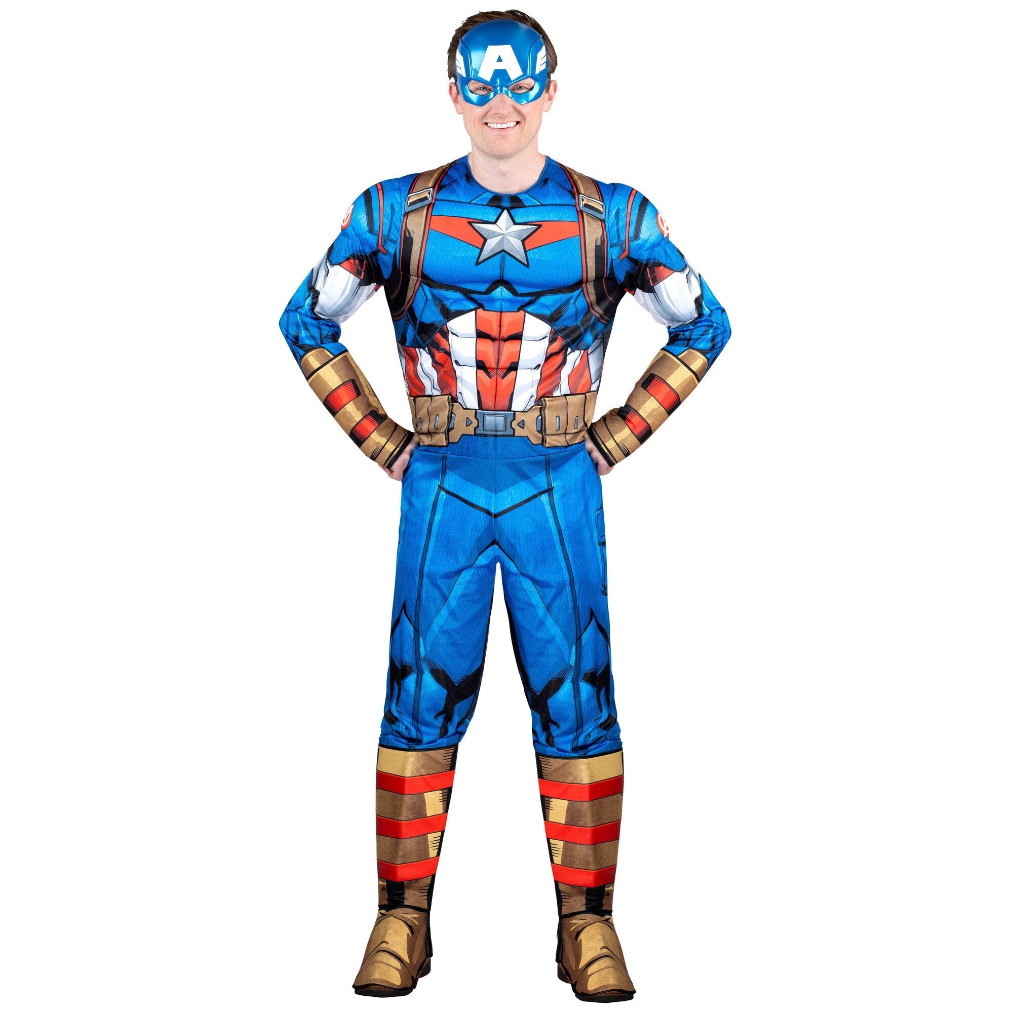 Marvel Captain America Qualux Costume for Adults, Jumpsuit and Mask