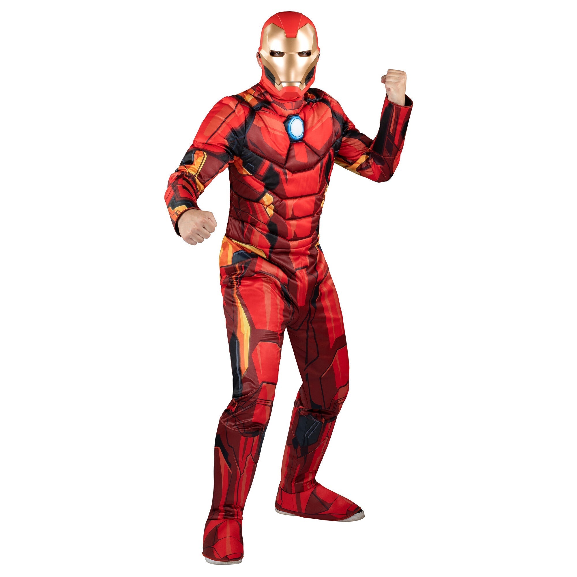Marvel Iron Man Qualux Costume for Adults, Red Jumpsuit and Mask