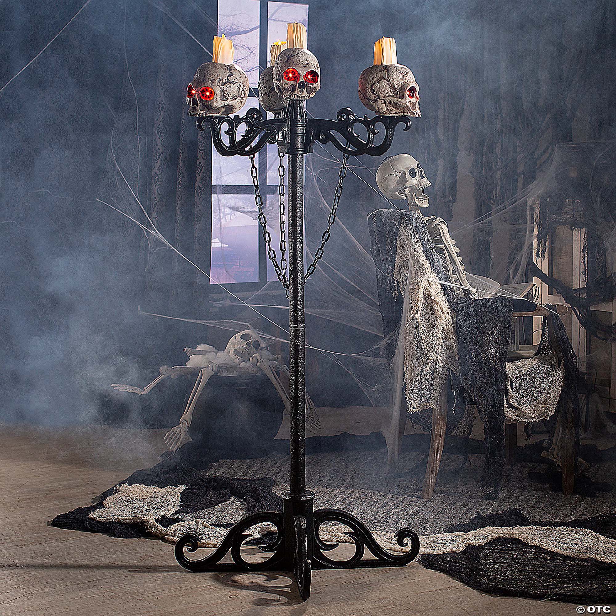 3-In-1 Skull Candelabra, 60 Inches, 1 Count