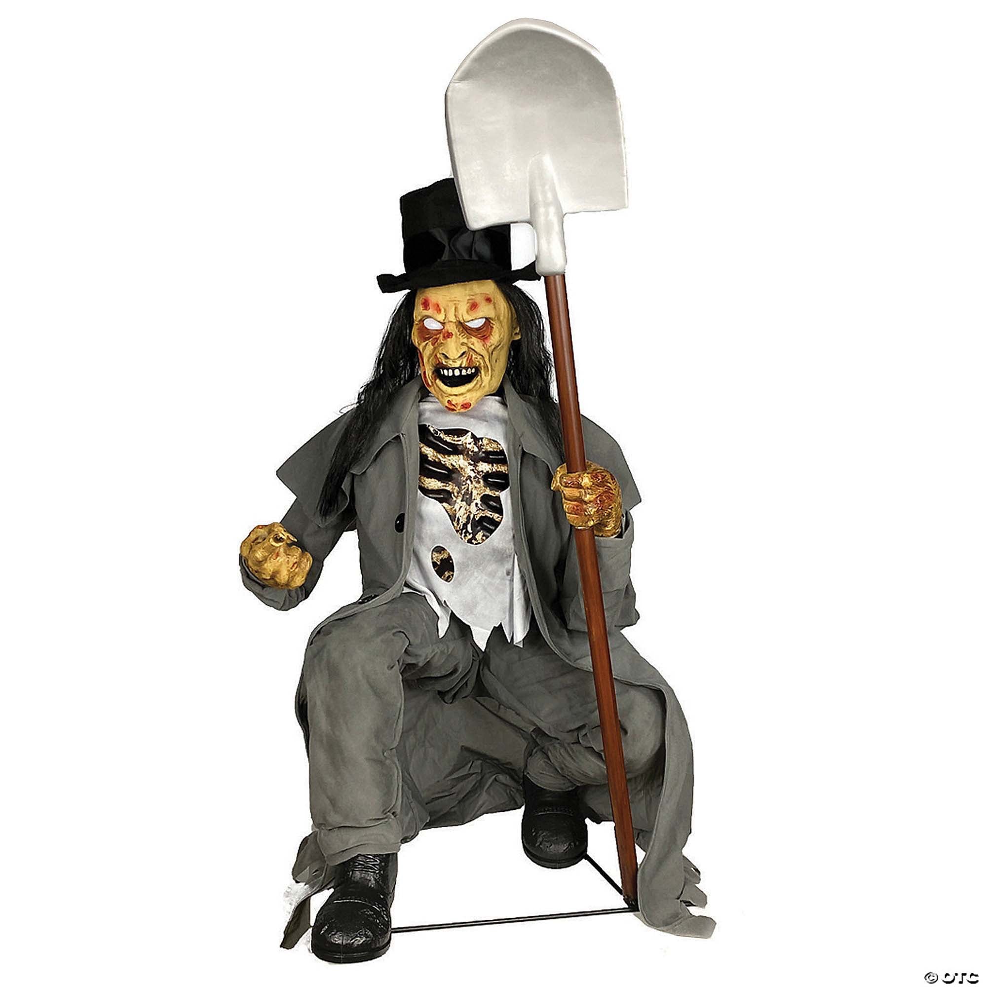 Crouching Grave Digger Animatronic, 1 Count