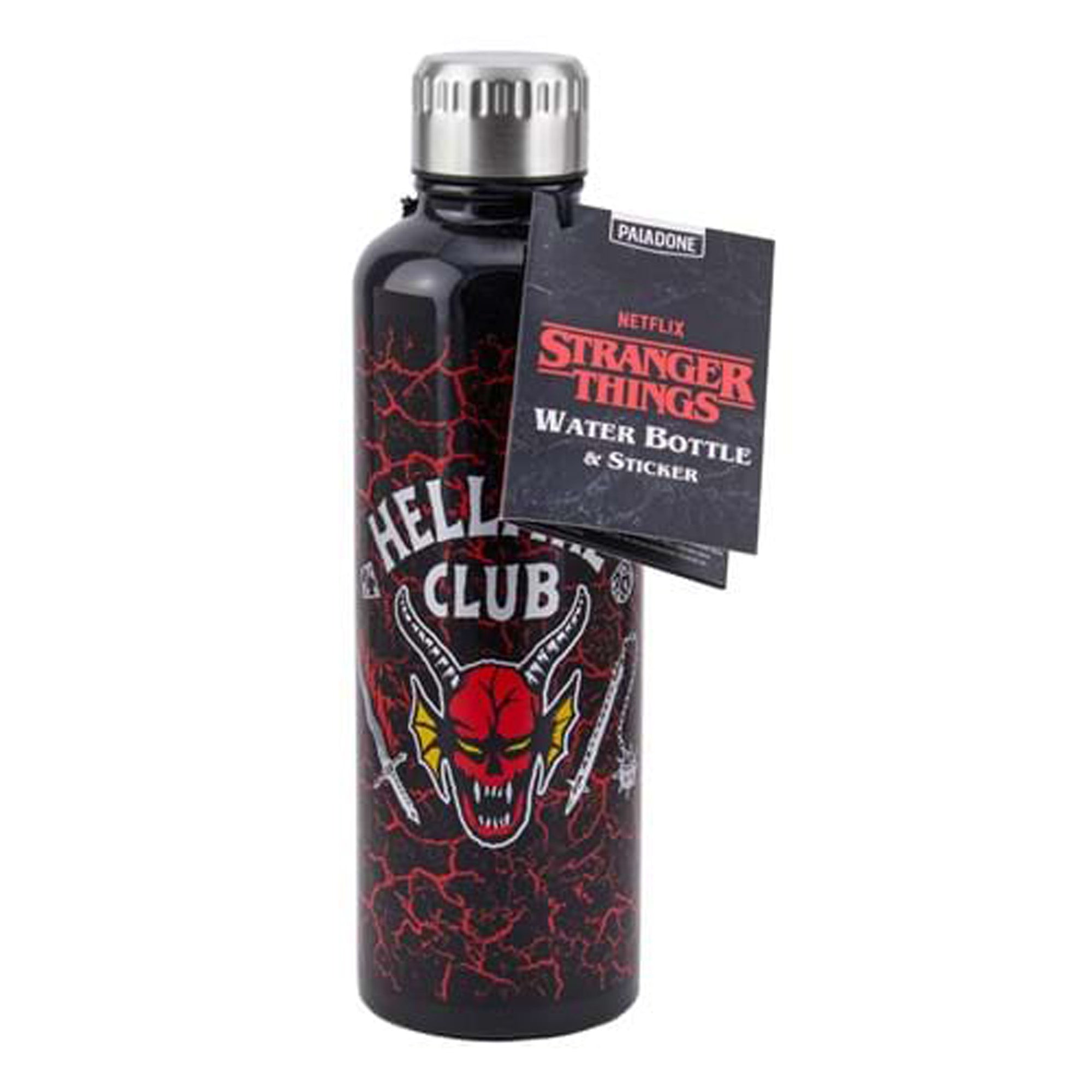 Stranger Things Heavy Metal Water Bottle and Sticker, 1 Count