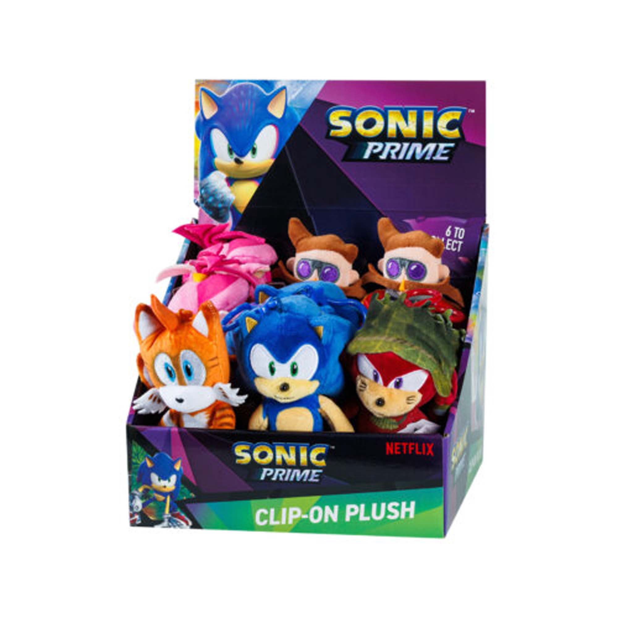 Sonic the Hedgehog Backpack Plush, 6 Inches, Assortment, 1 Count