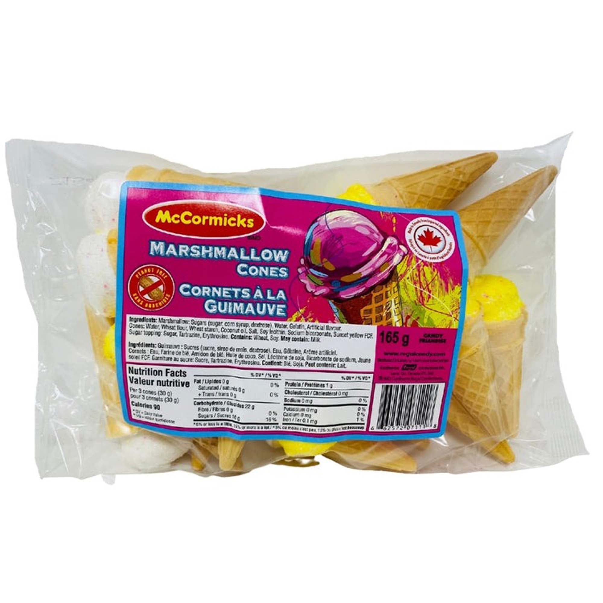 Marshmallow Cones, 165 g,  1 Count