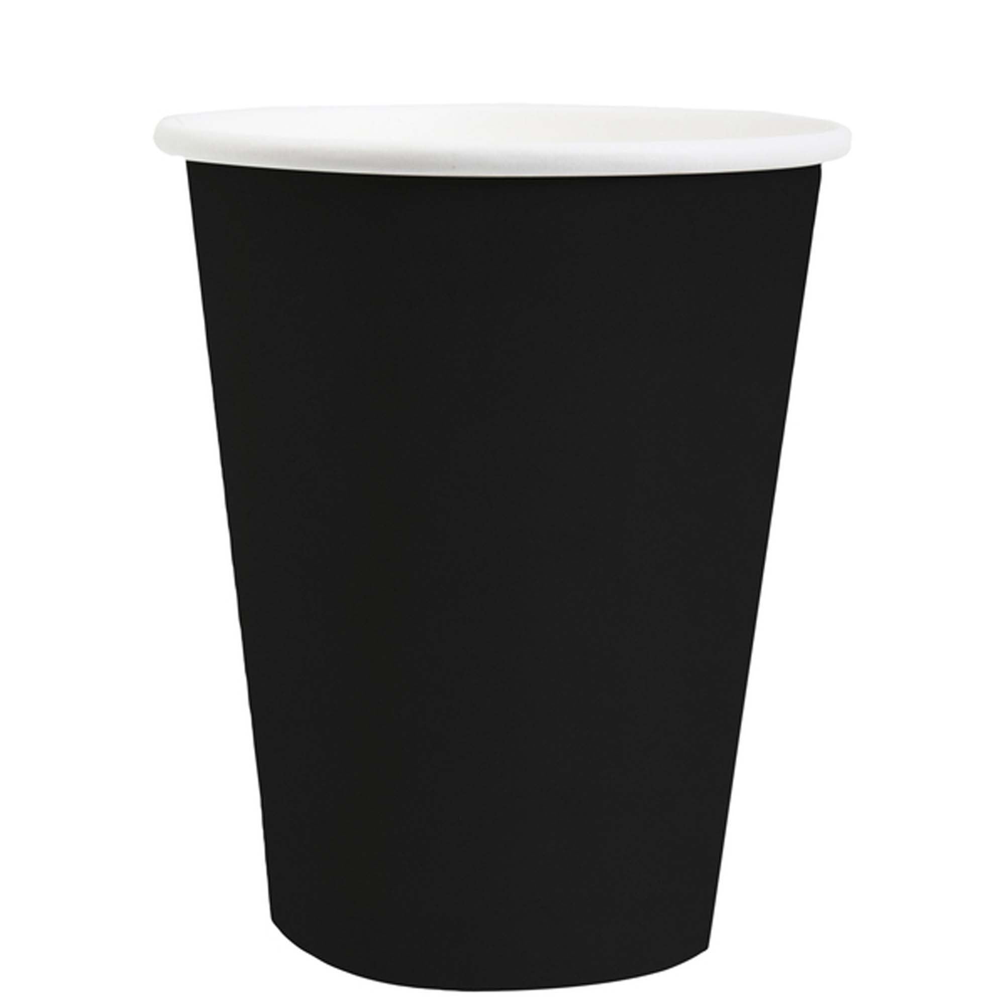 Black Compostable Party Paper Cups, 9 Oz, 10 Count