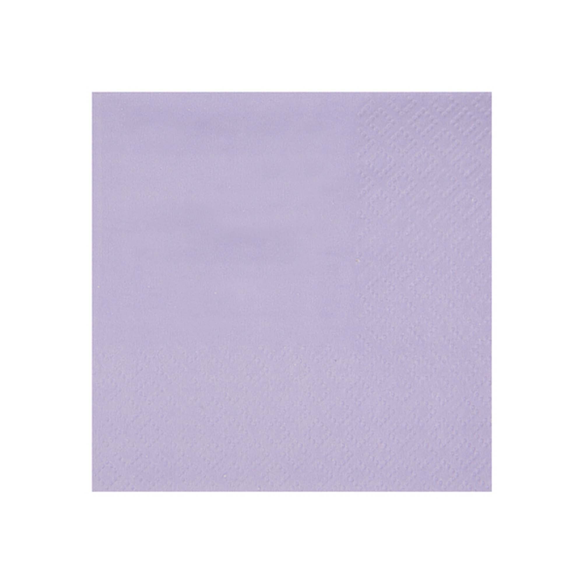 Violet Small Compostable Beverage Paper Party Napkins, 25 Count