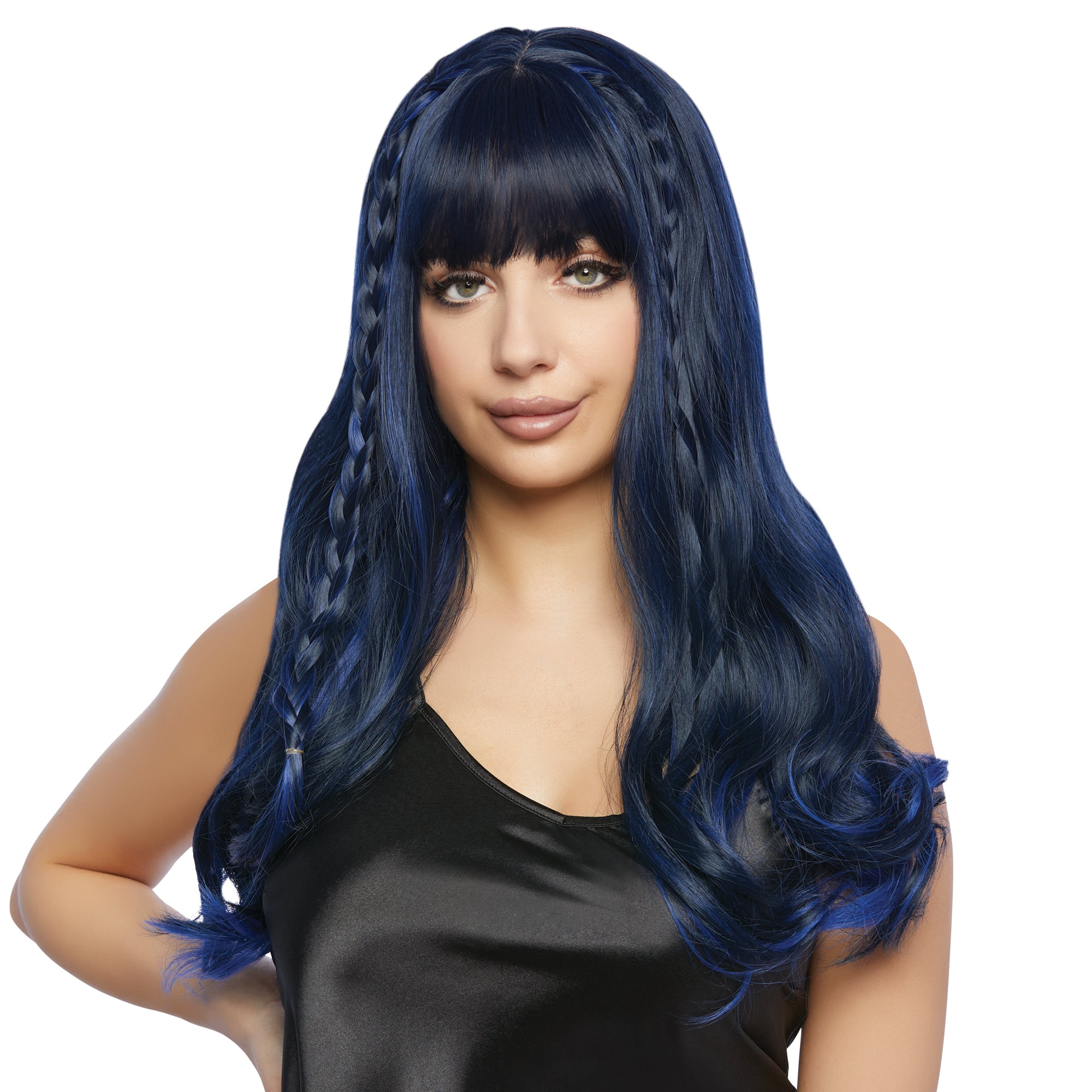 Naomi Blue Wavy Long Wig for Adults