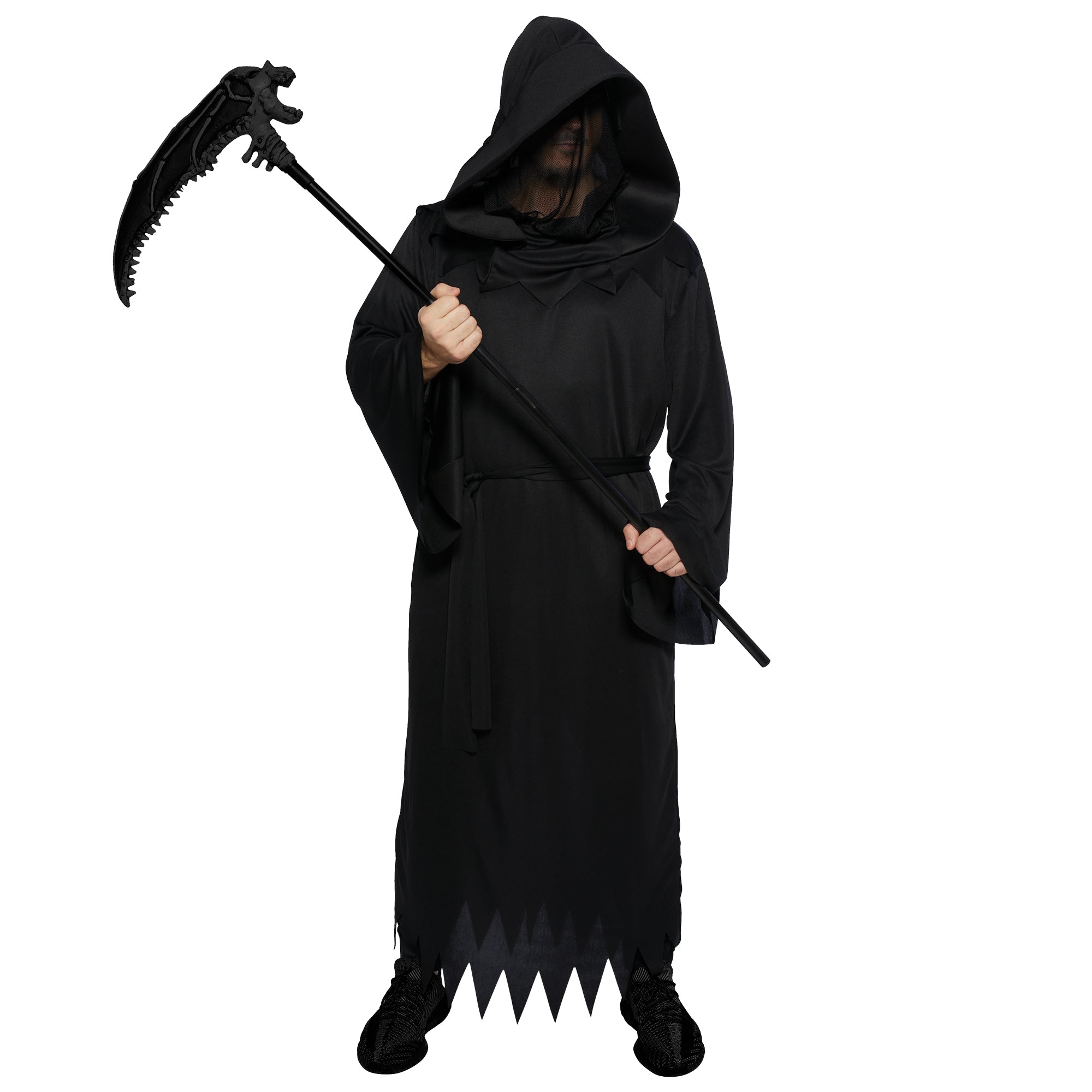 The Reaper Costume for Adults, Black Robe with Mask and Belt