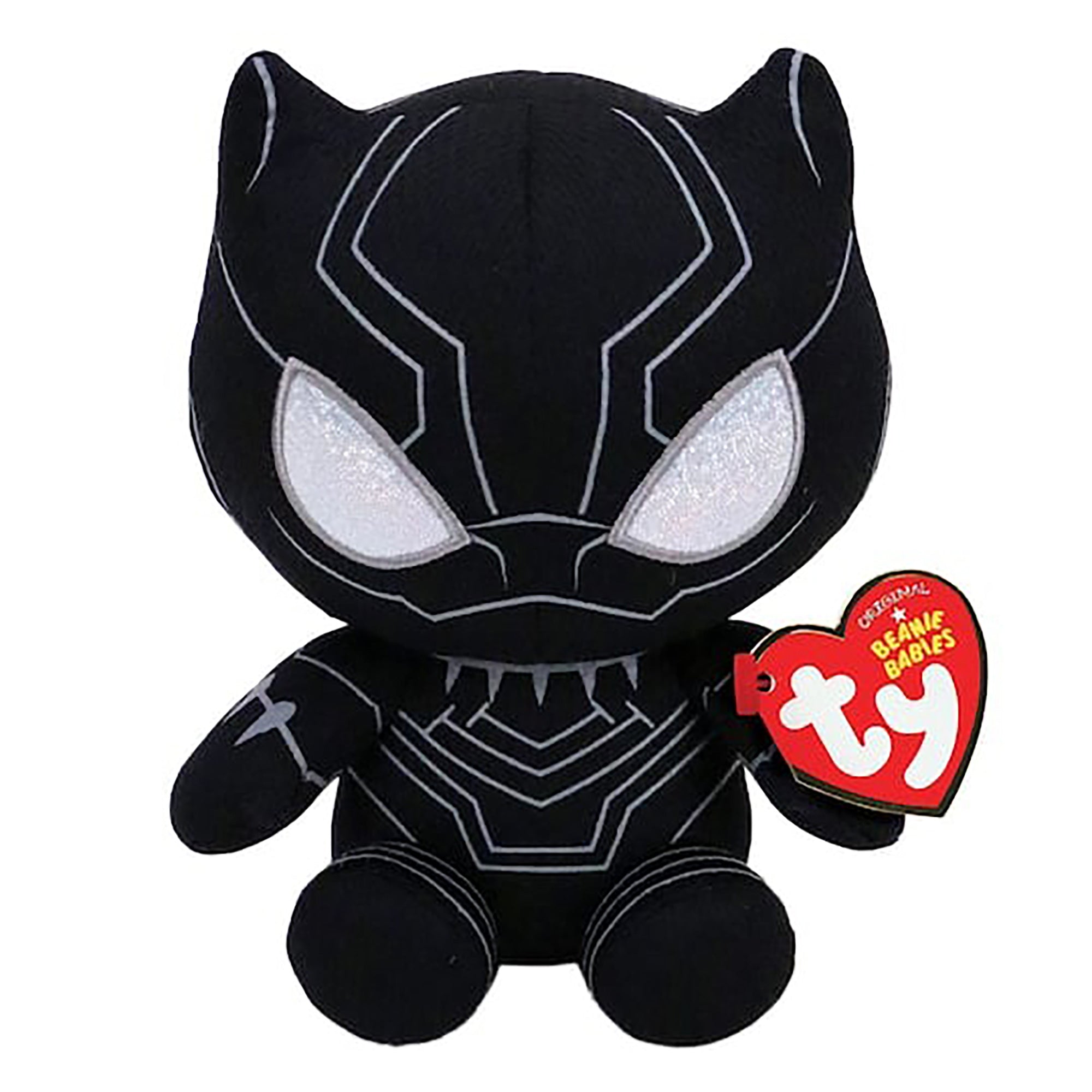 TY Marvel Soft Plush, Black Panther, 8 Inches, 1 Count