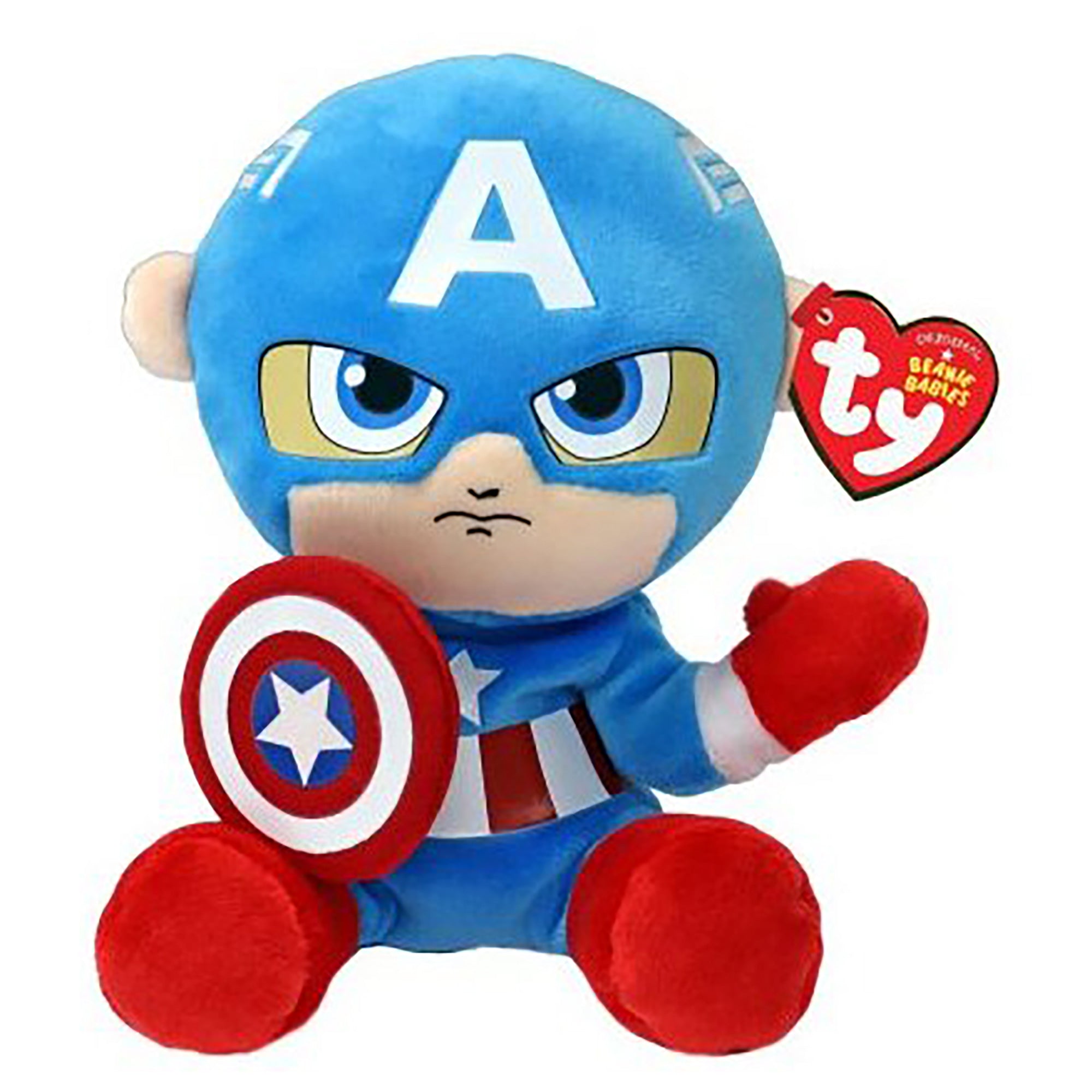 TY Marvel Soft Plush, Captain America, 13 Inches, 1 Count