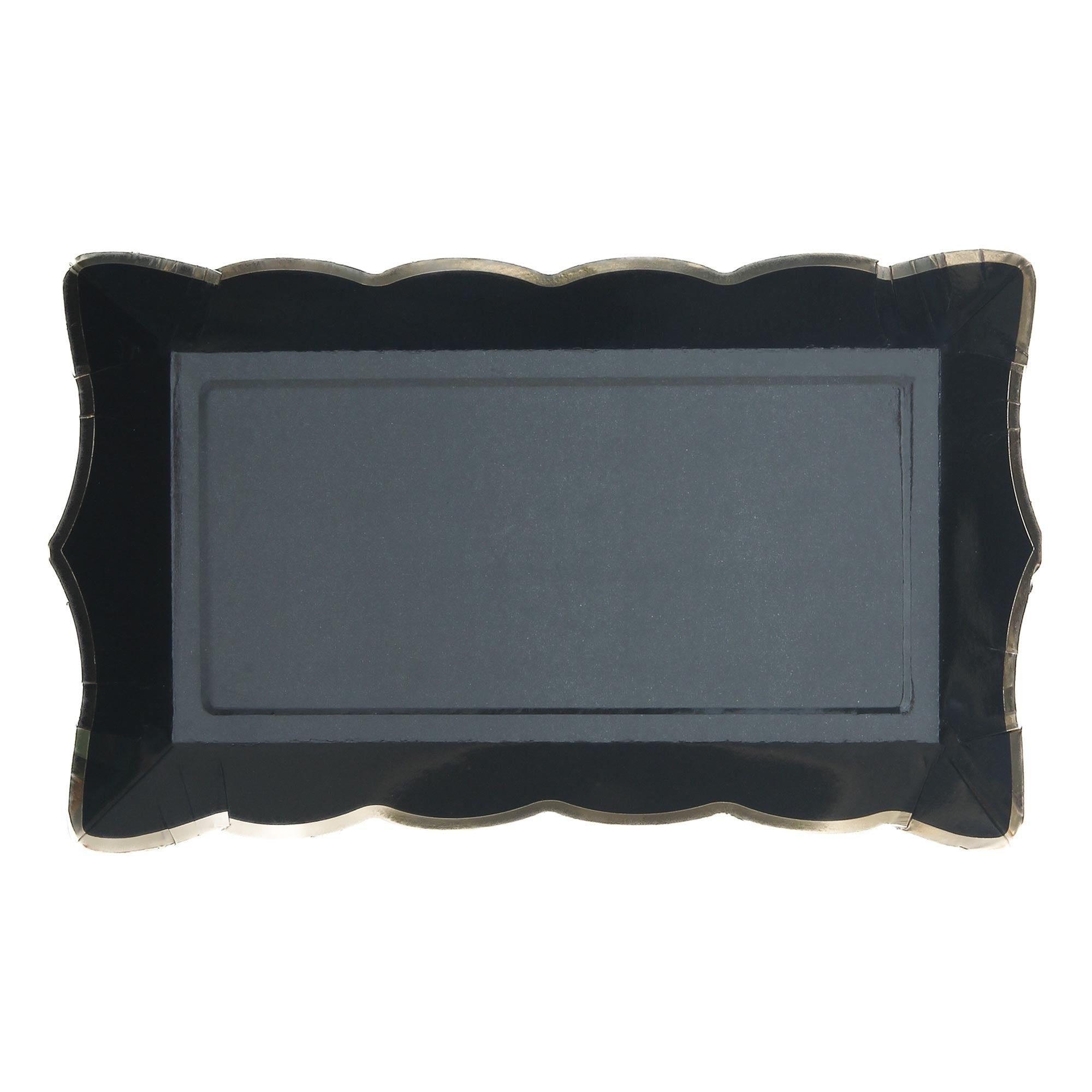 Black Rectangular Trays, 9 Inches, 4 Count