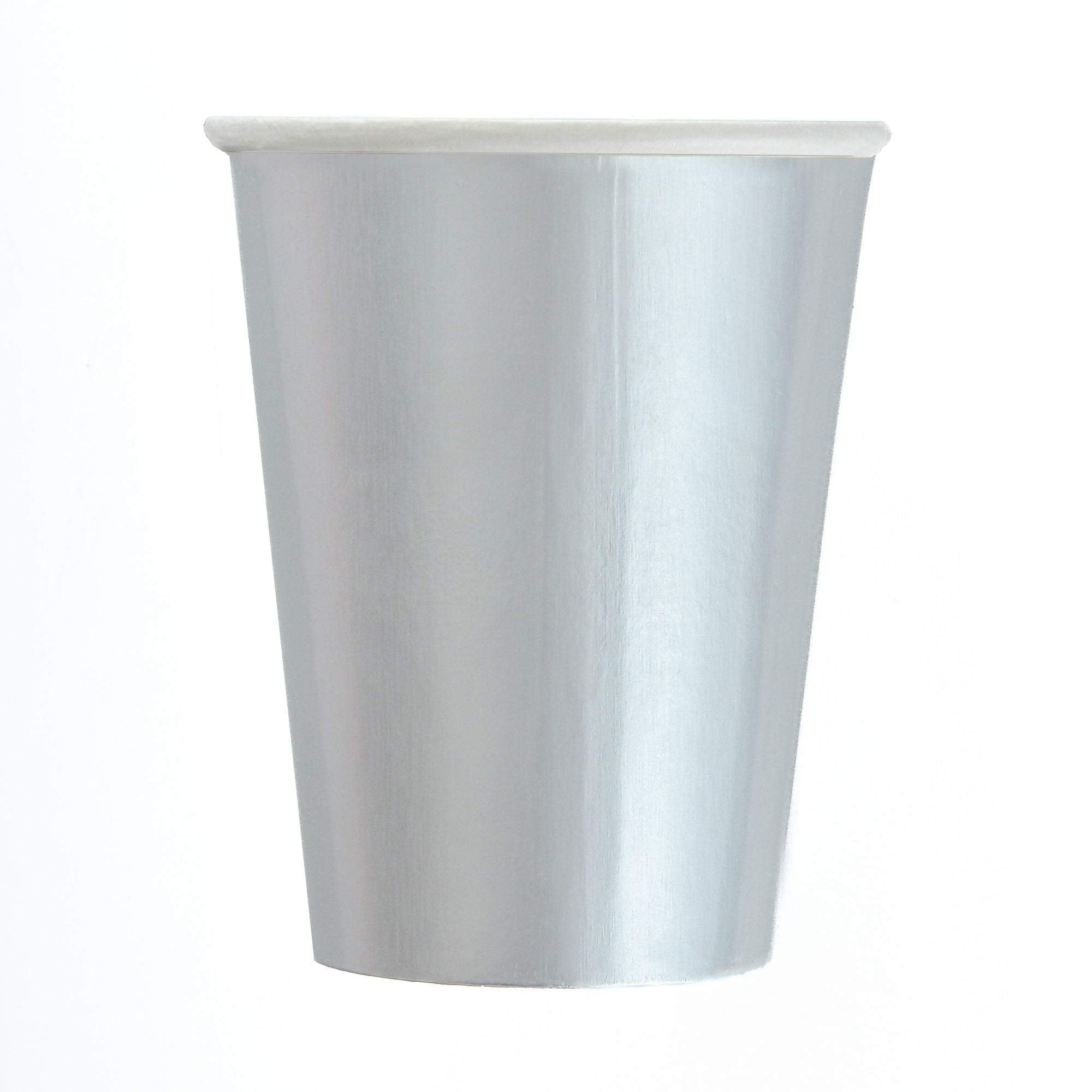 Chrome Silver Paper Cups, 9 oz, 8 Count