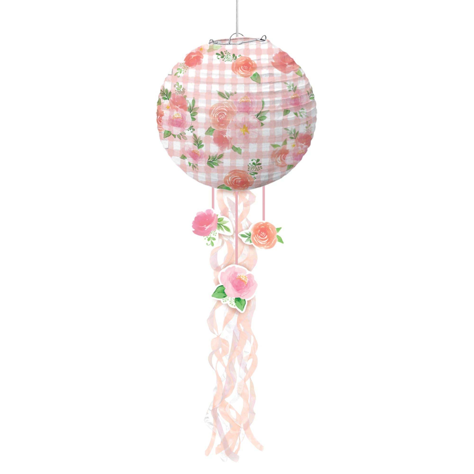 Floral Baby Lanterns, 9 1/2 Inches, 3 Count