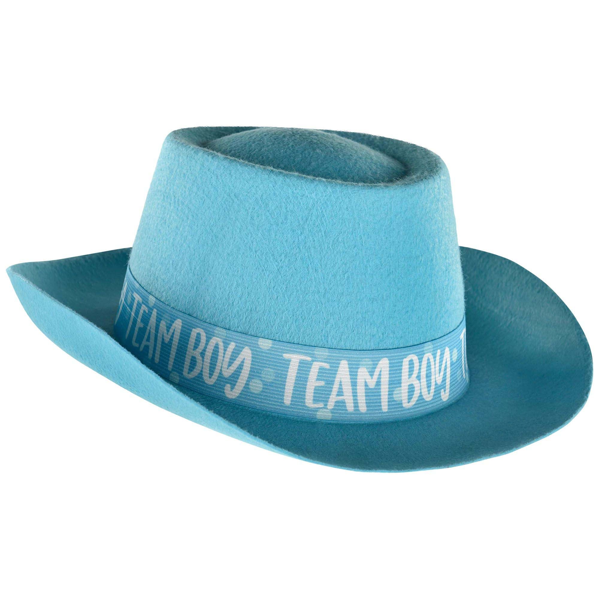 Gender Reveal Blue Felt Hat, 1 Count