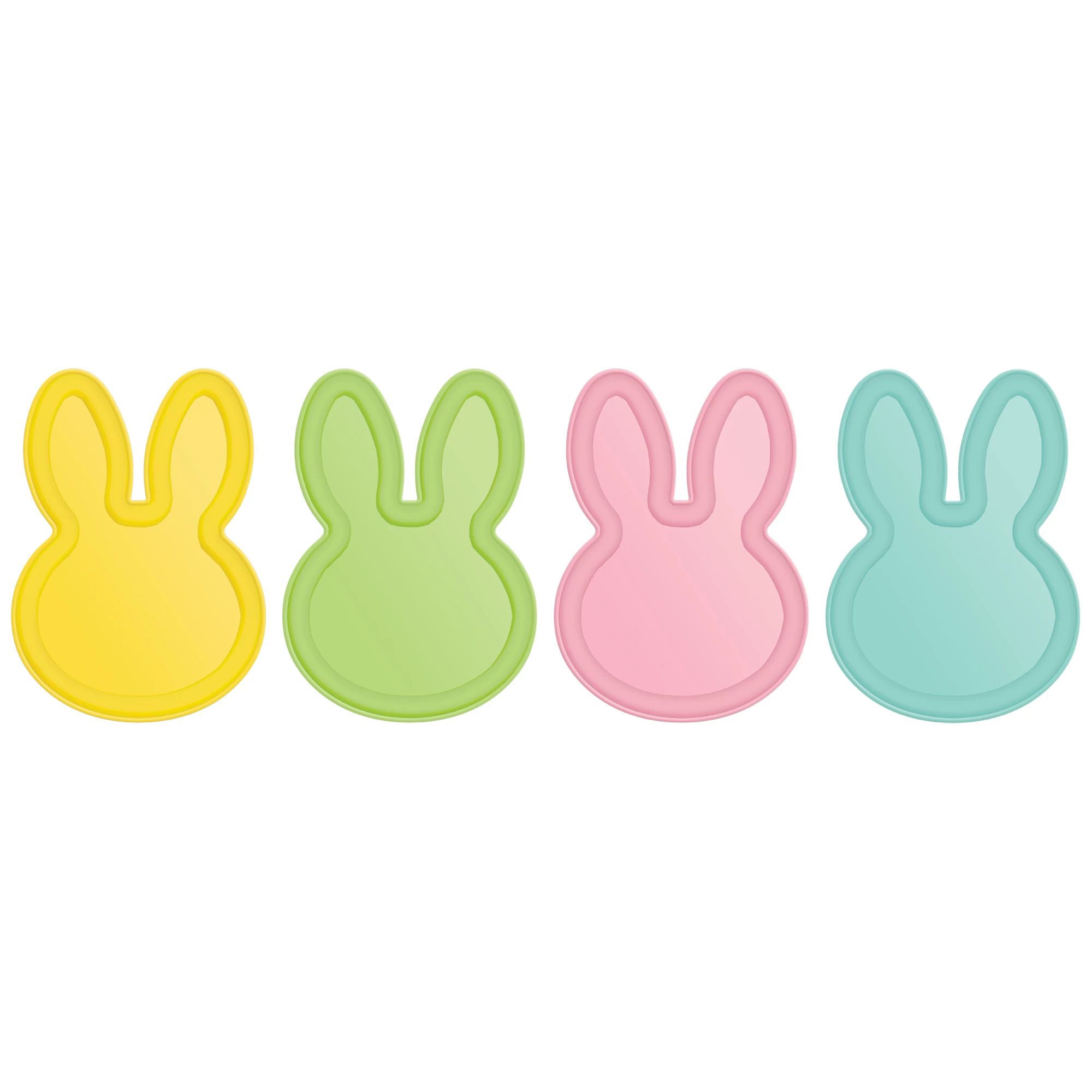 Easter Bunny Shaped Plates, 10 Inches, 4 Count