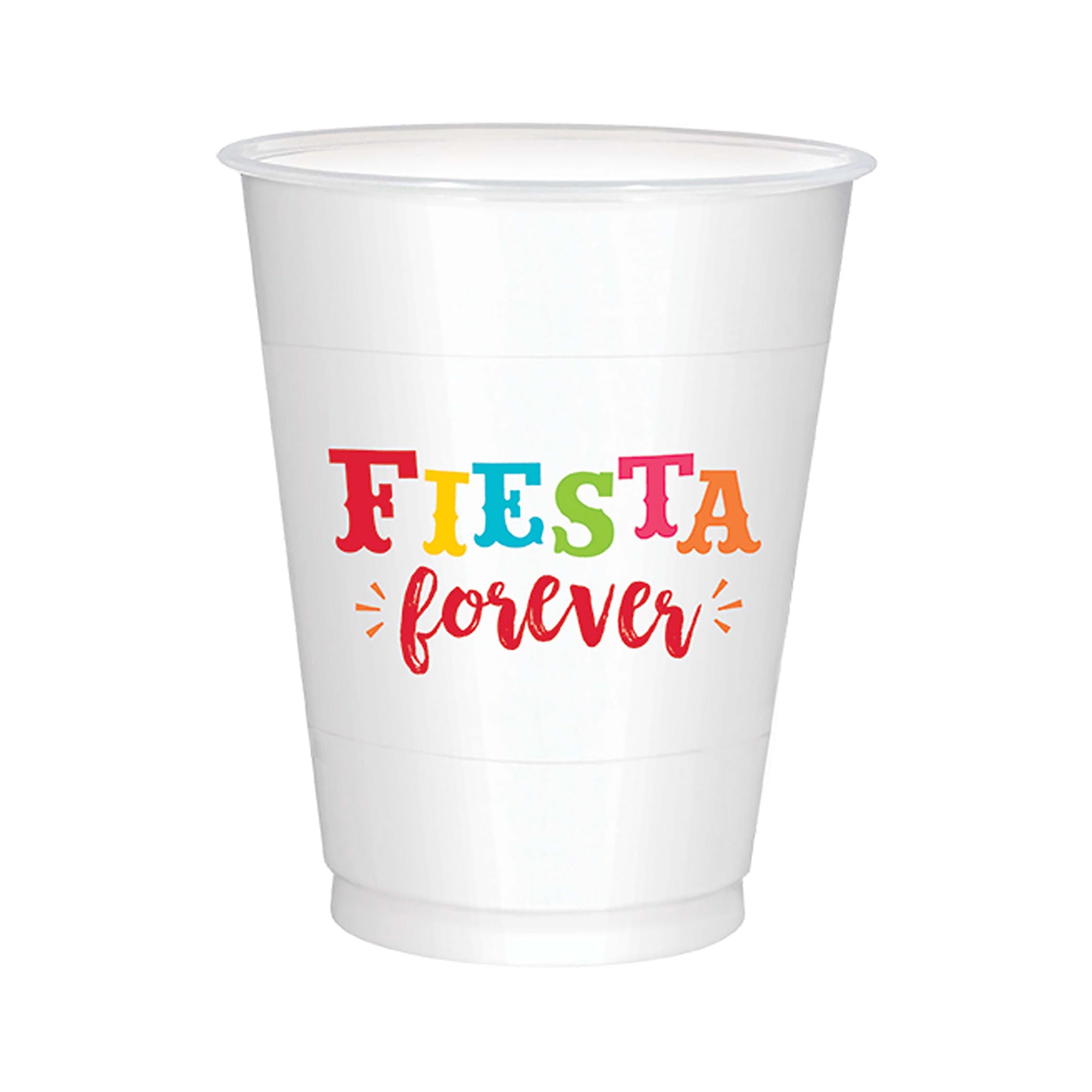 Fiesta Party Plastic Cups, 16 Oz, 25 Count