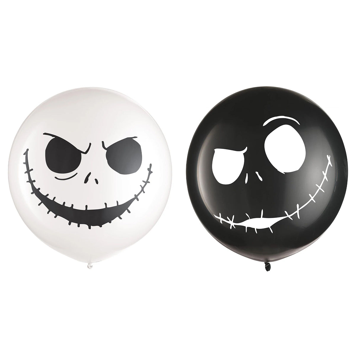 The Nightmare Before Christmas Printed Latex Balloons, Black and White, 24 Inches, 2 Count