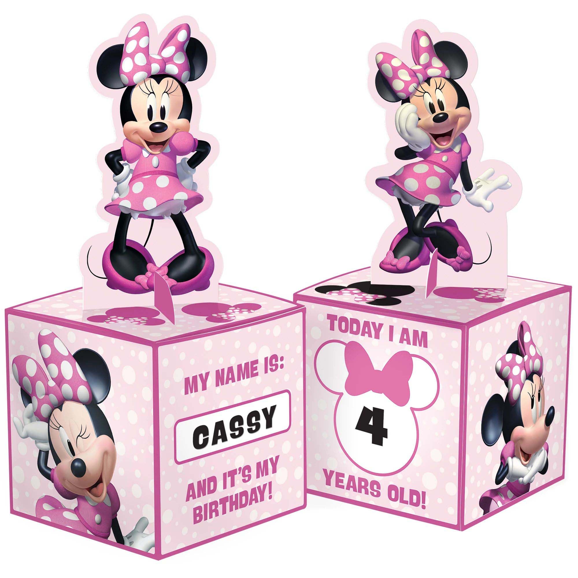 Minnie Mouse Forever Birthday Paper Table Centerpiece Decoration Kit, 6 Count