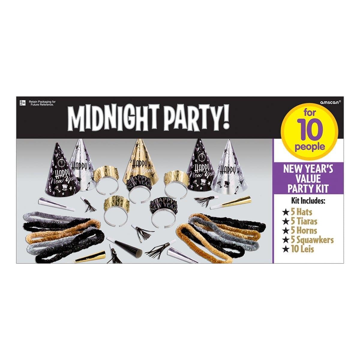 Midnight New Year Party Kit for 10 People