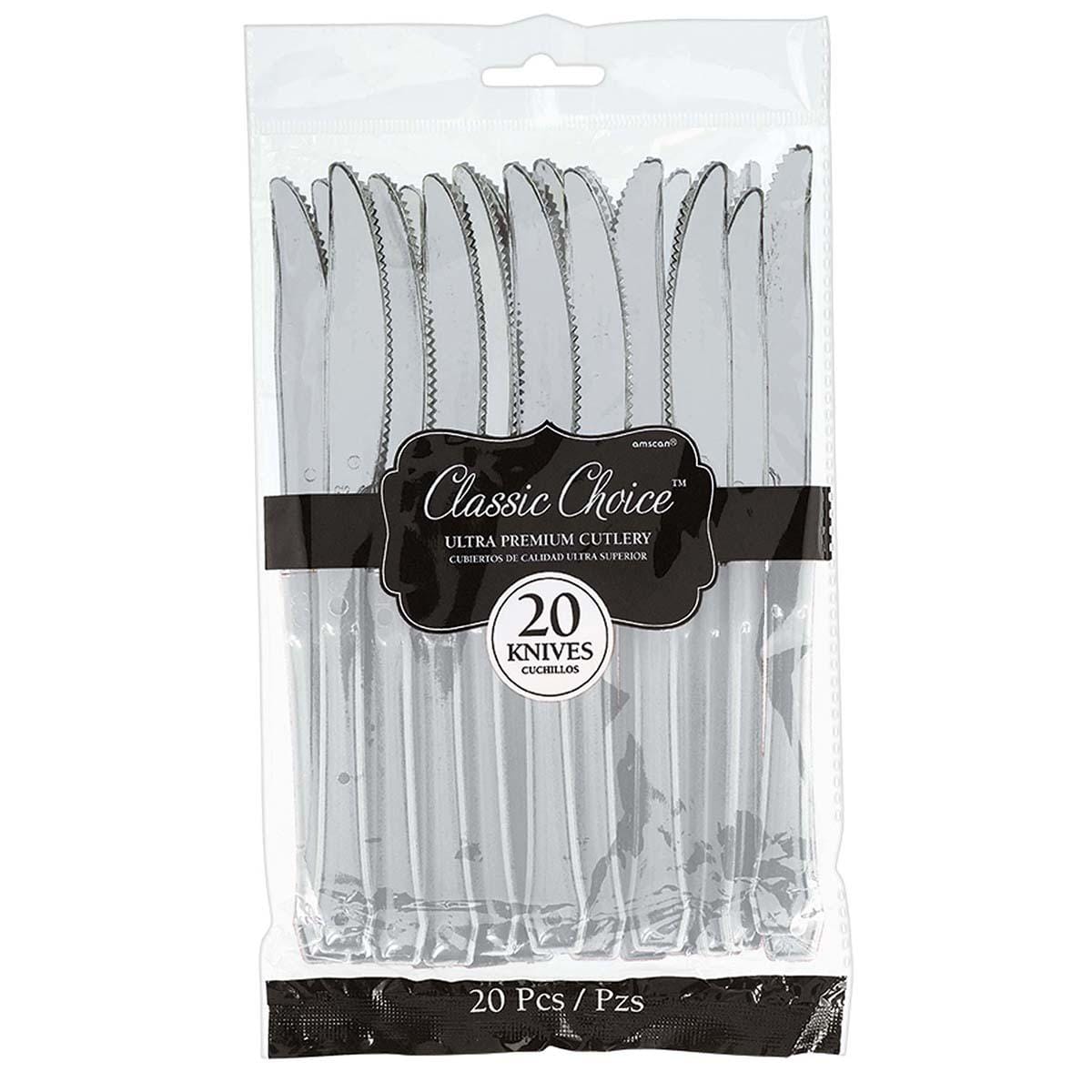 Classic Plastic Knives - Silver 20/pkg.