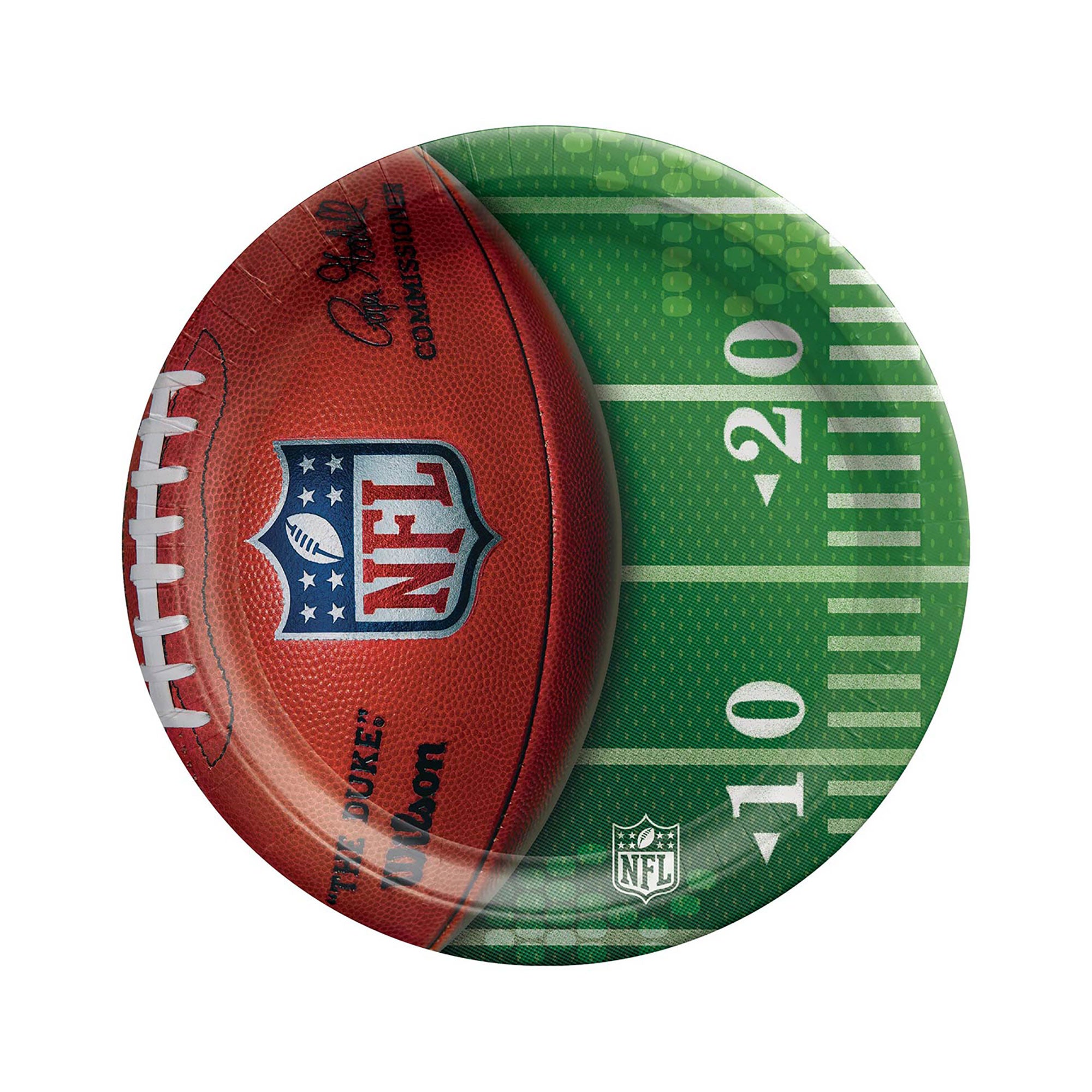 NFL Super Bowl Party Large Round Plates, 10 Inches, 6 Count