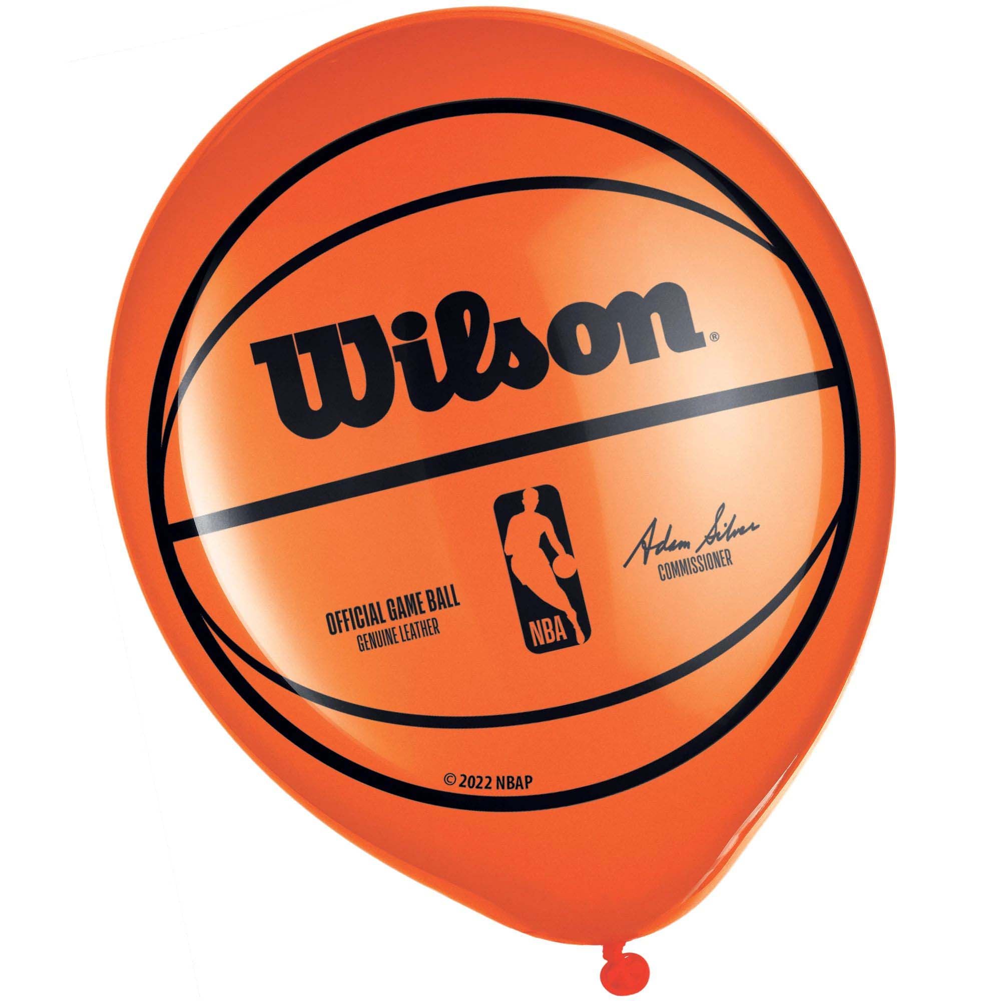 Basketball NBA Printed Latex Balloons, 12 Inches, 6 Count