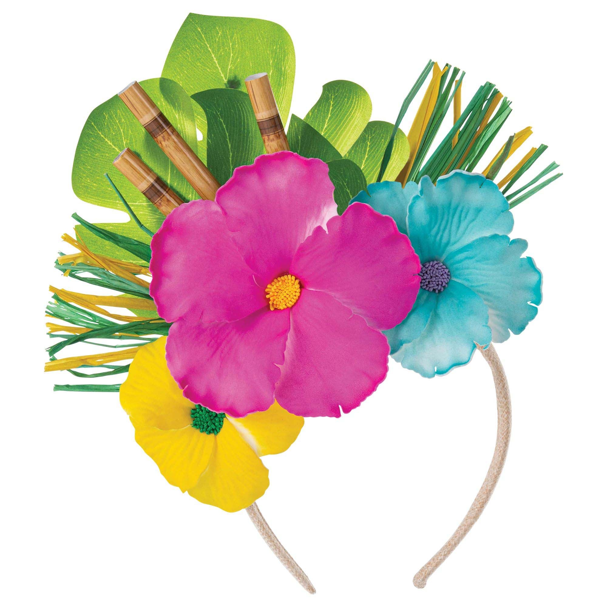 Summer Palm Flowers Headband, 1 Count