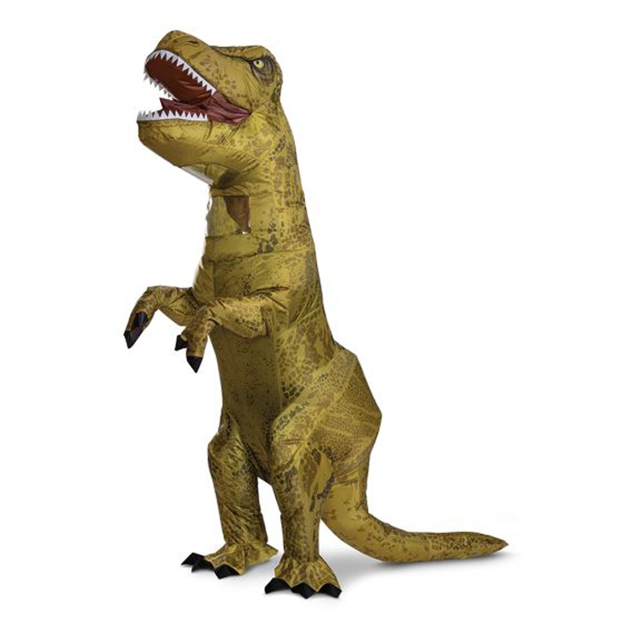 T-Rex Inflatable Costume for Adults, Jurassic World, Green Jumpsuit