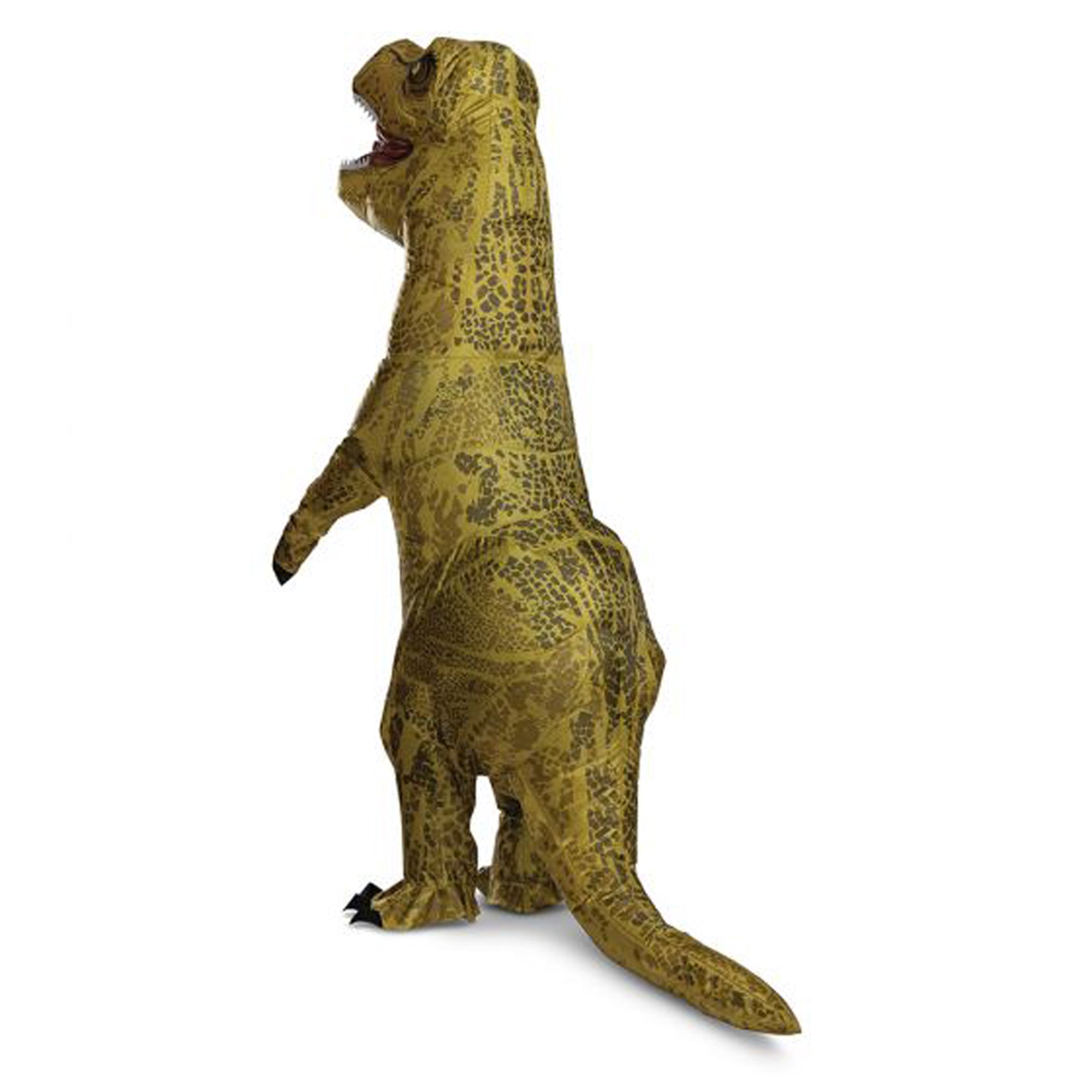 T-Rex Inflatable Costume for Adults, Jurassic World, Green Jumpsuit