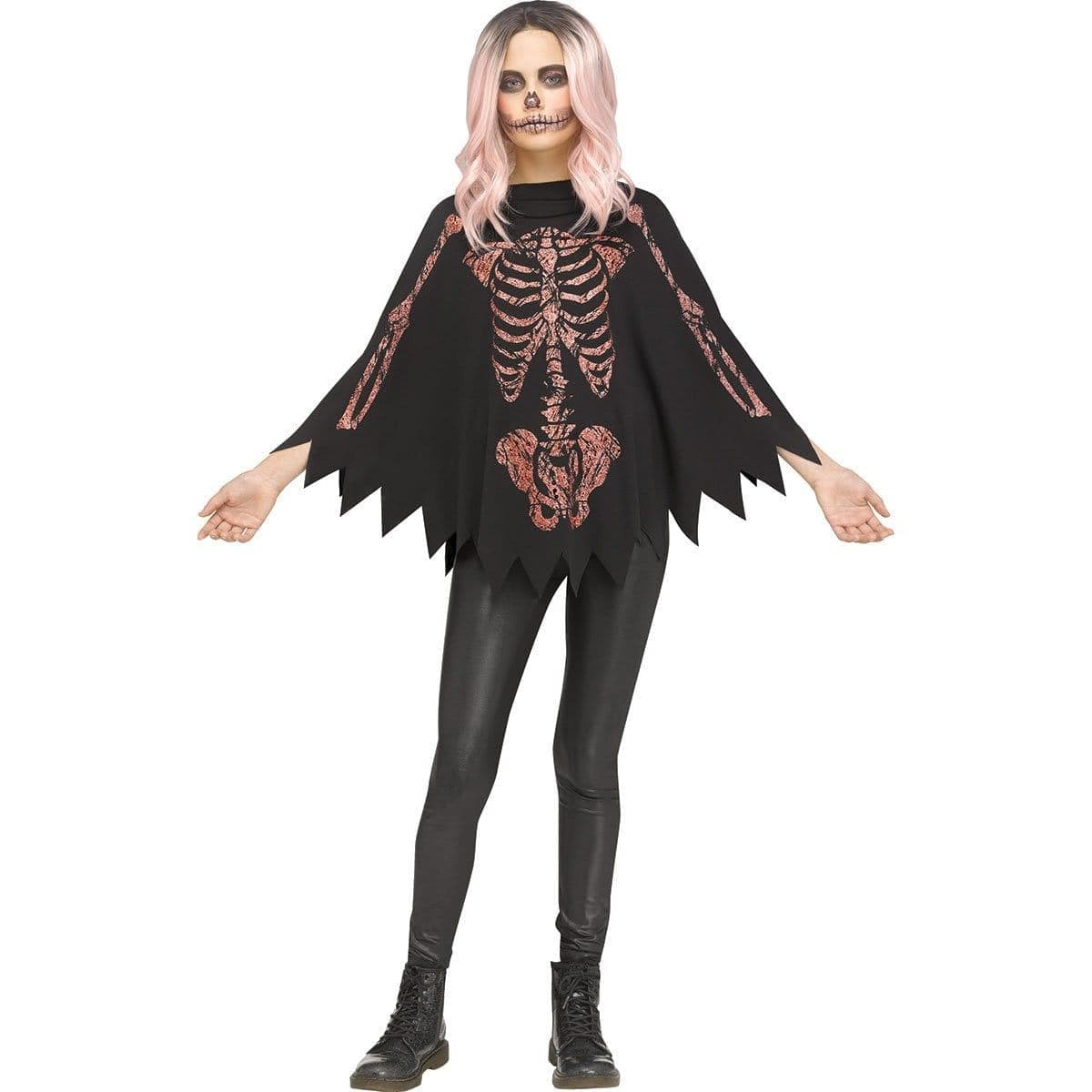 Skeleton Poncho for Girls