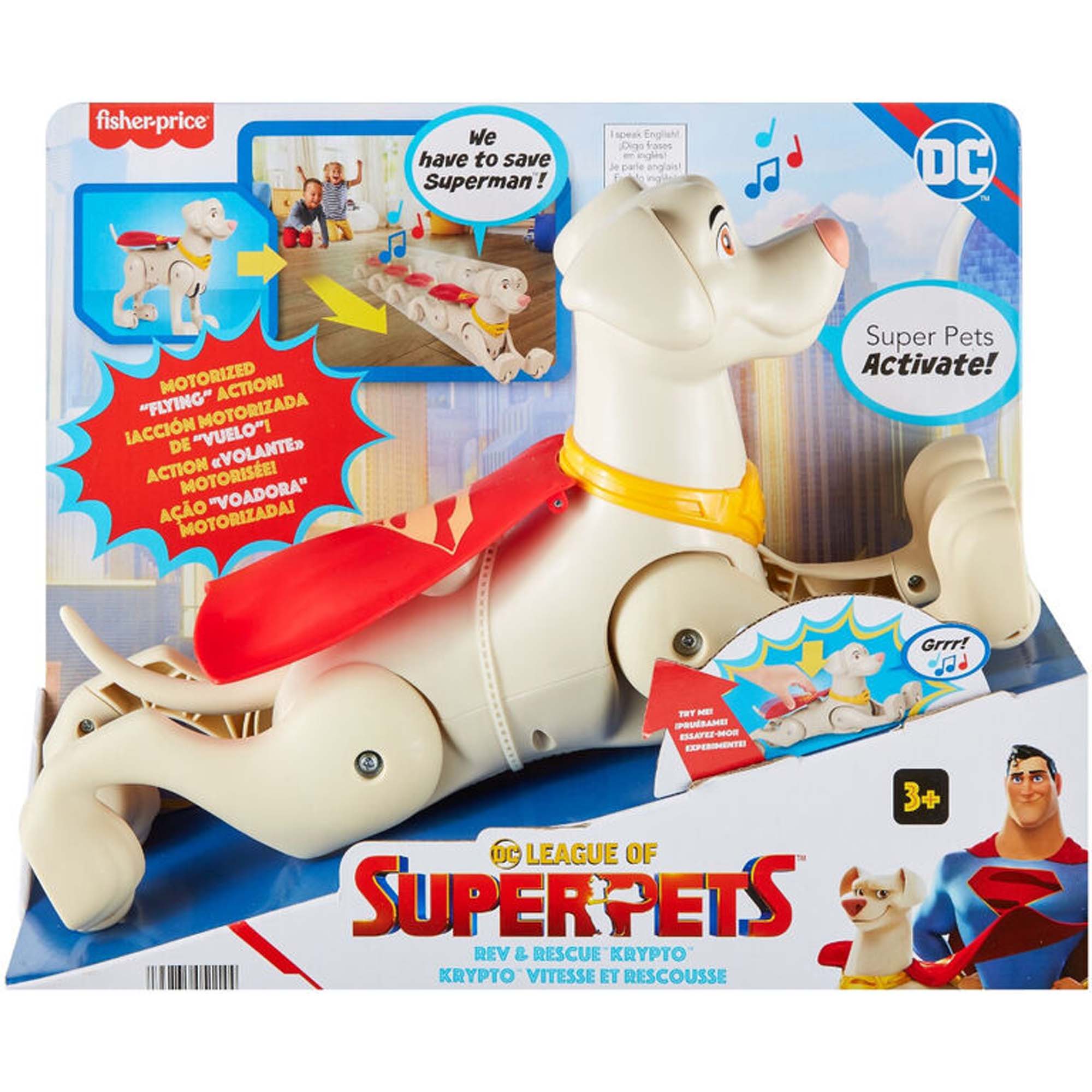DC Super Pets Krypto Figures with Sounds, 1 Count