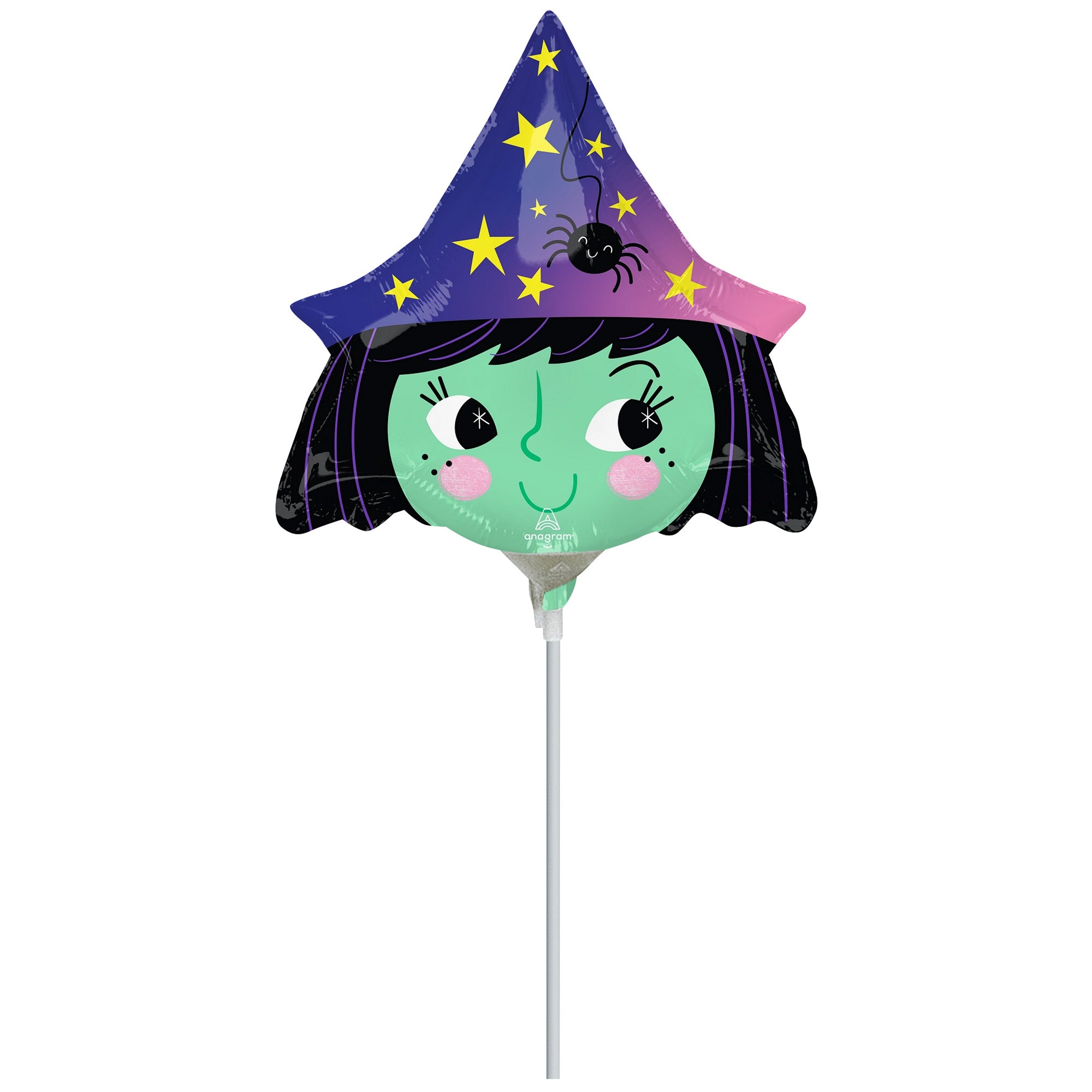 Halloween Mini Witch Air-Filled Foil Balloon, 14 Inches