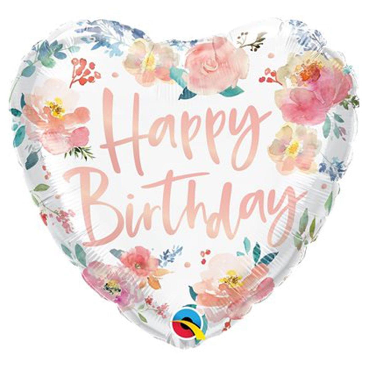 Happy Birthday Flower Foil Balloon, 18?in