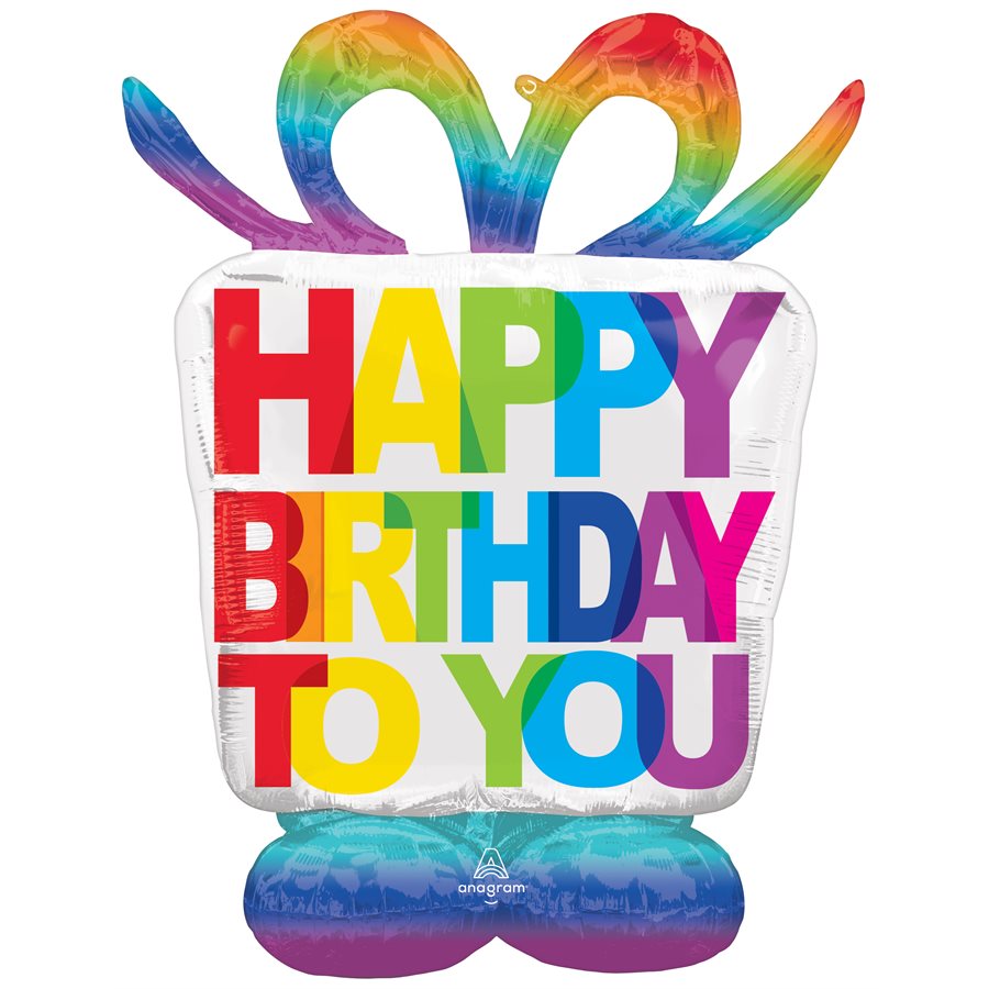 Happy Birthday to You Airloonz Foil Air-Filled Balloon, 50 Inches