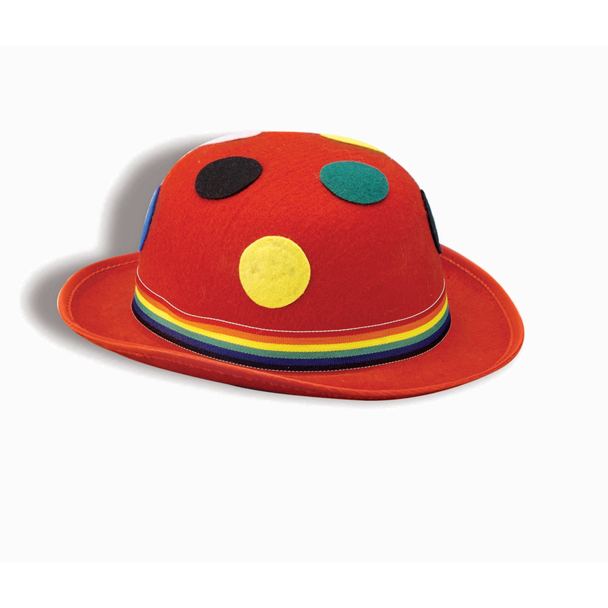 Red Polka Dot Derby Hat for Adults