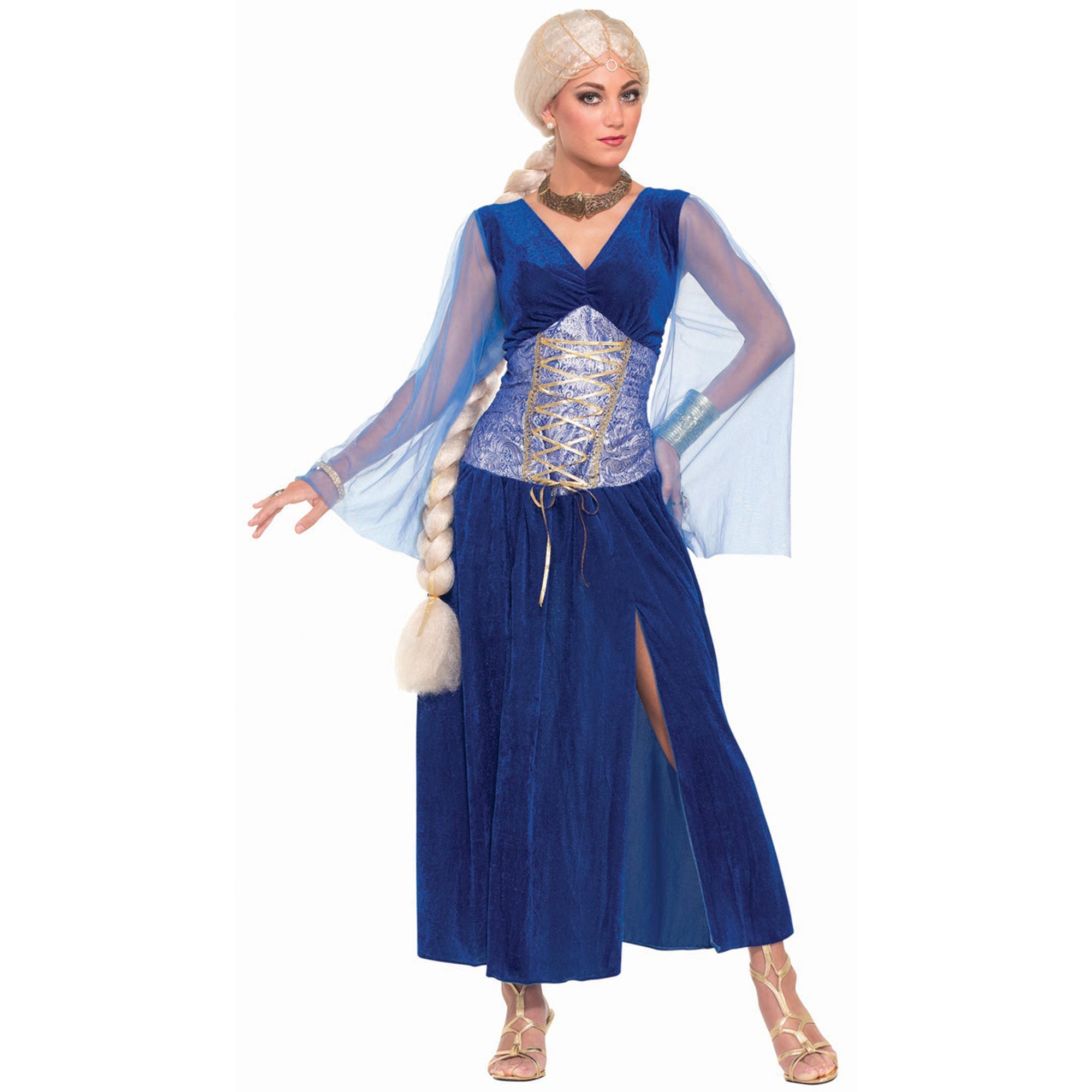 Medieval Blue Costume for Adults, Dress