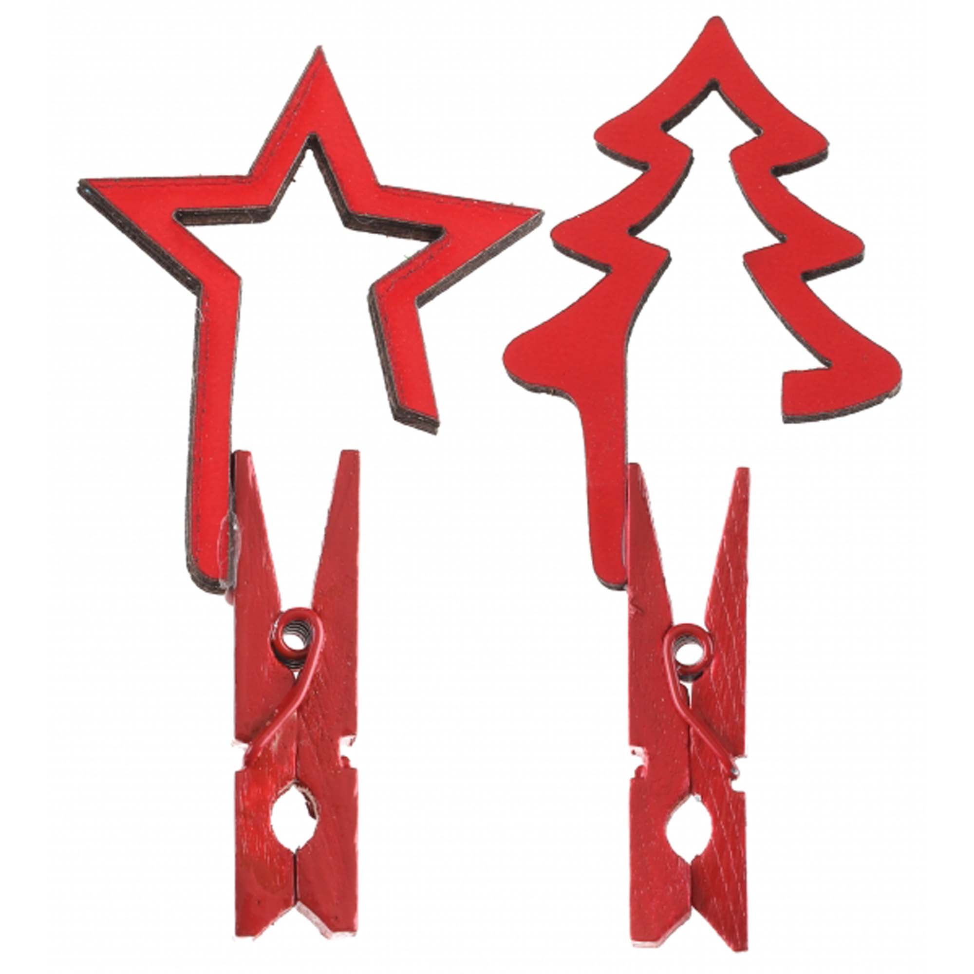 Merry Christmas Red Mini Clip, 6 Count