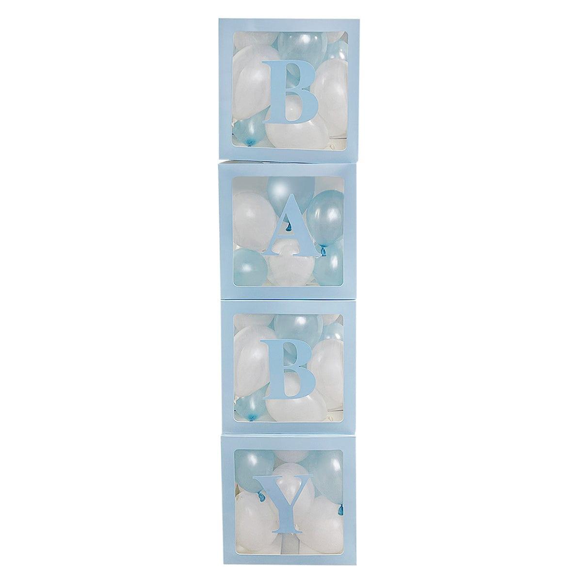 Light Blue Clear Balloon Boxes with 