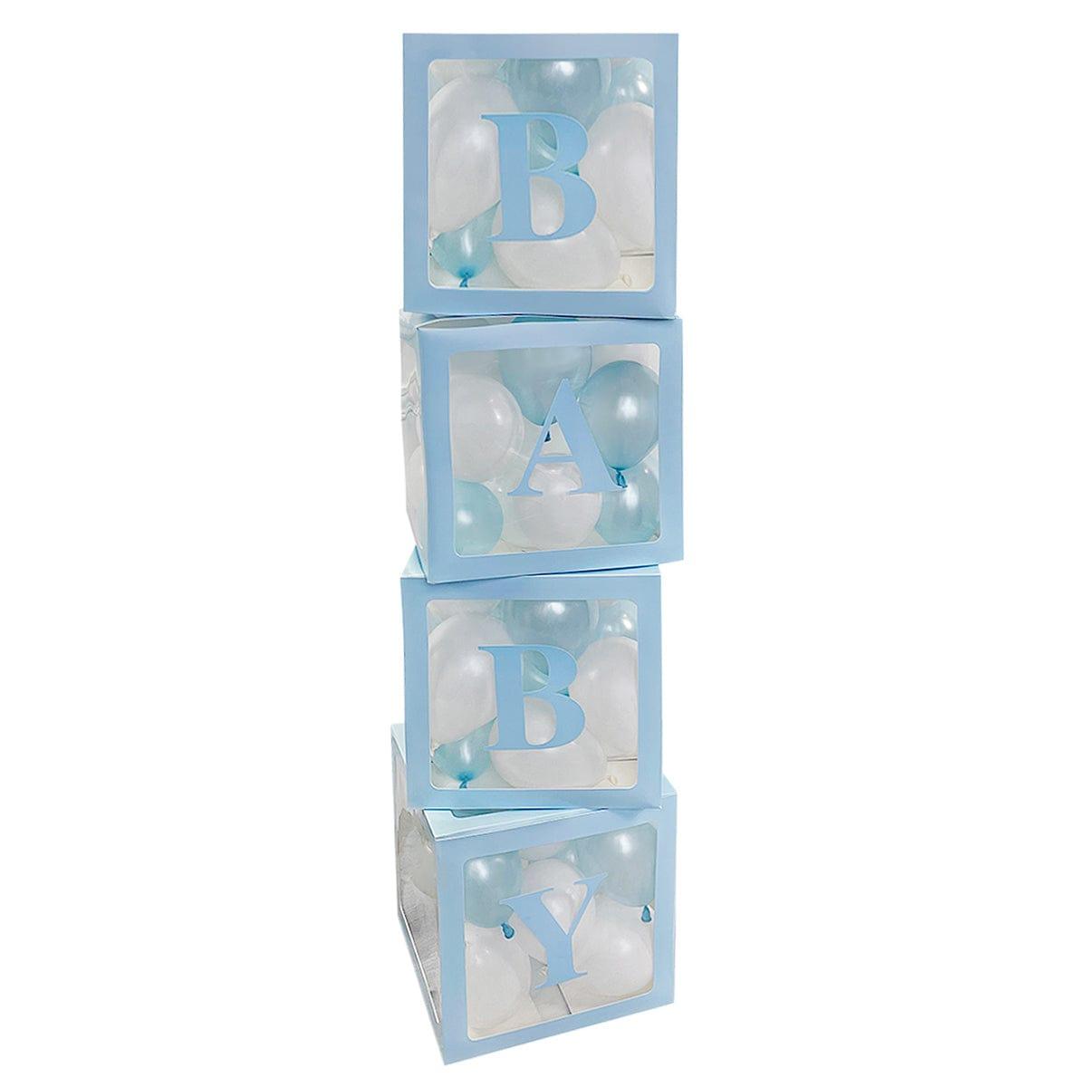 Light Blue Clear Balloon Boxes with 