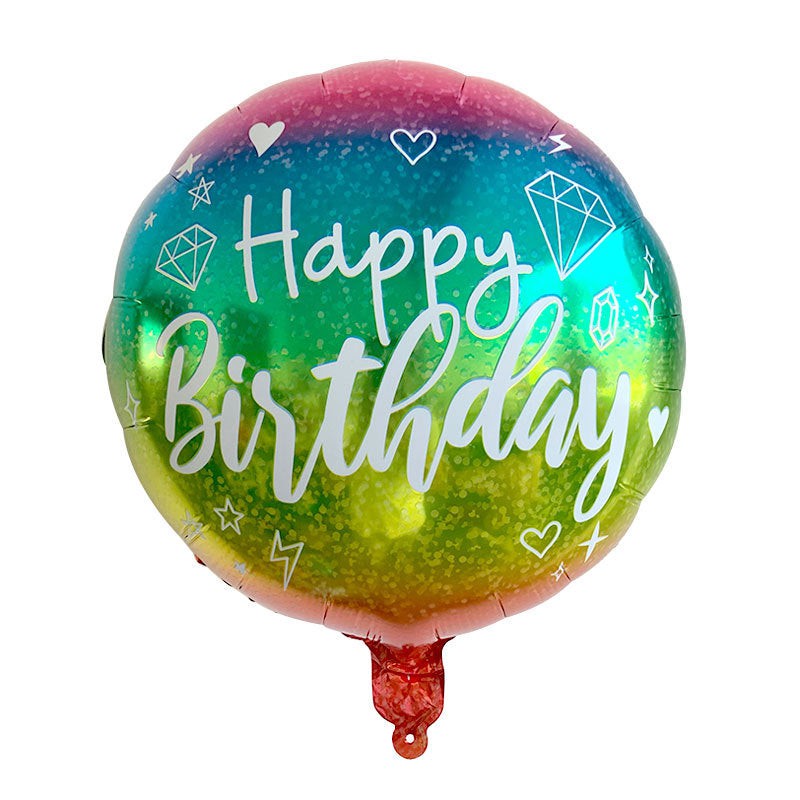 Happy Birthday Rainbow Foil Balloon, 18 Inches
