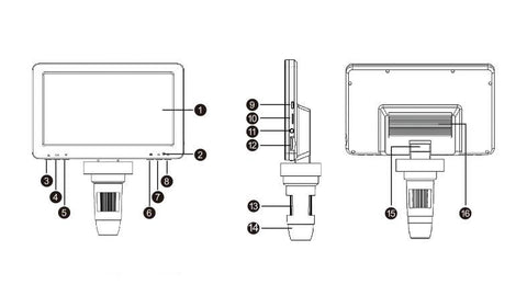 Digital Microscope Parts and functions