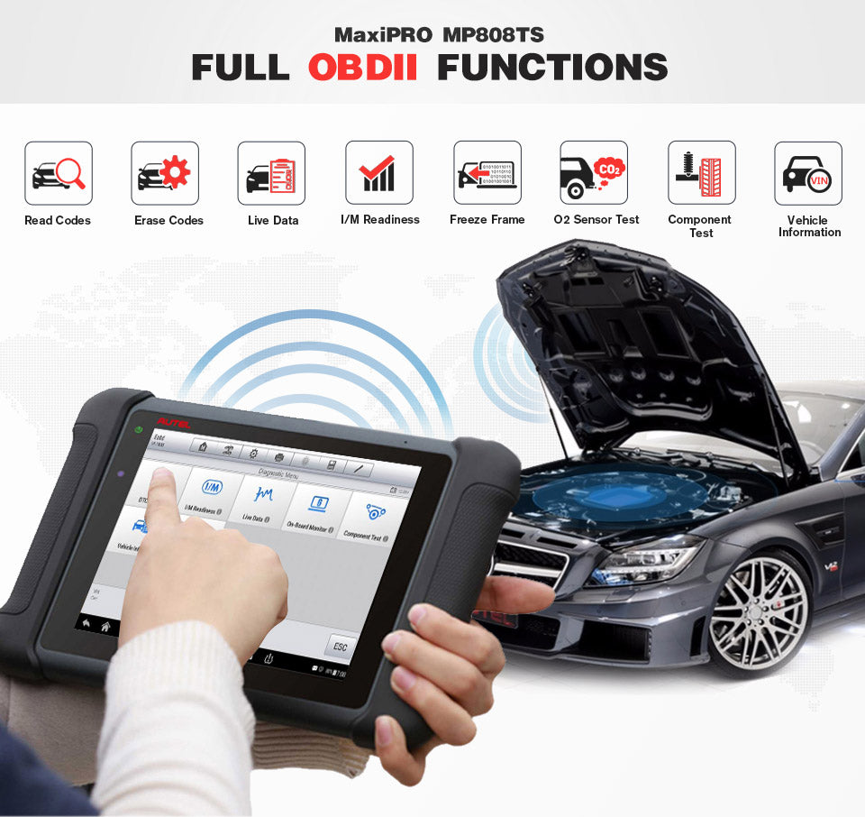 Autel MaxiPRO MP808TS  Diagnostic Tool Full OBDII Functions